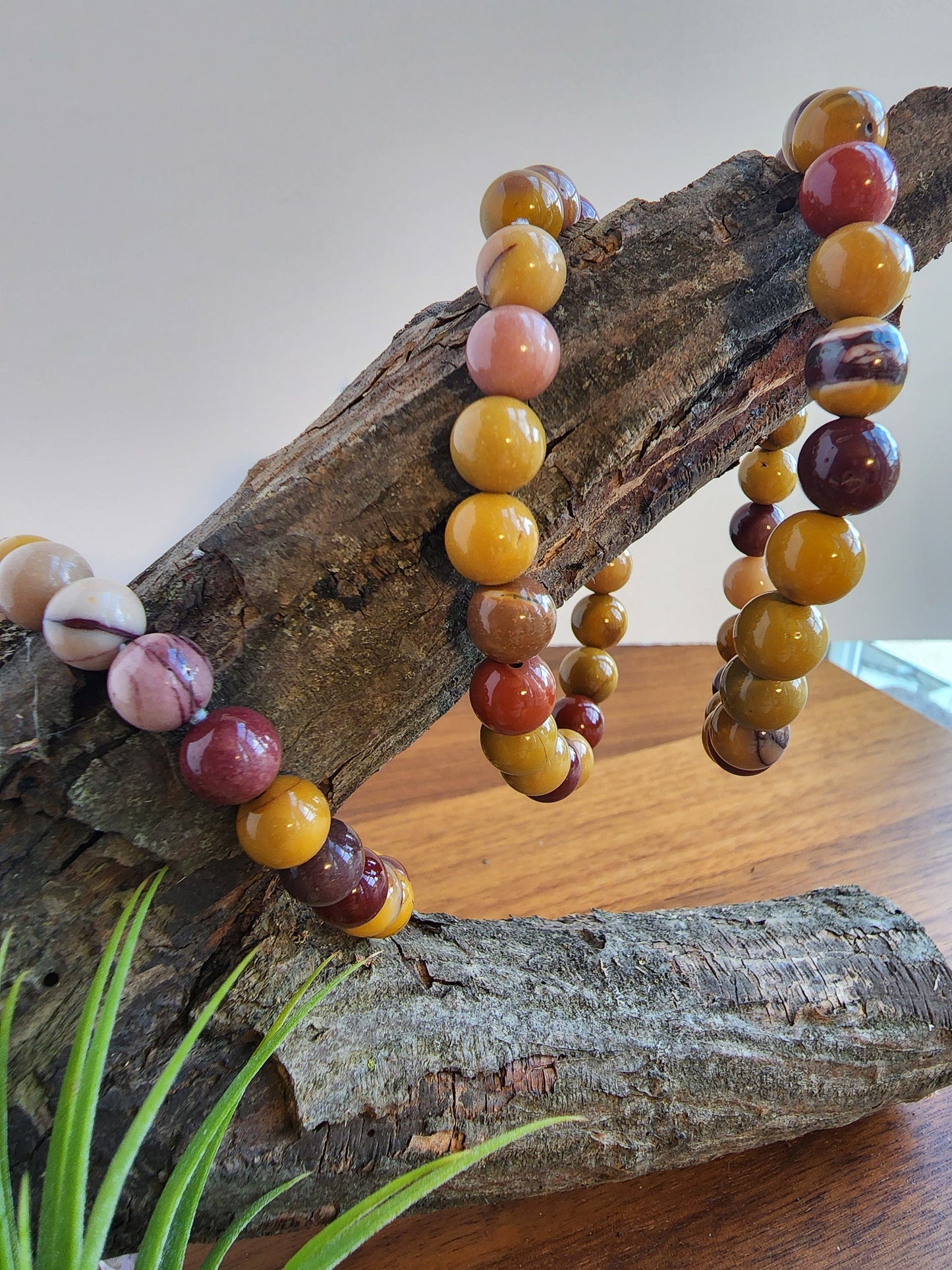 Mookite Bracelet | 8MM Crystal Beads in Autumn Yellow, Spring Purple, Summer Pink and Holiday Red | Perfect Gift for all Seasons!