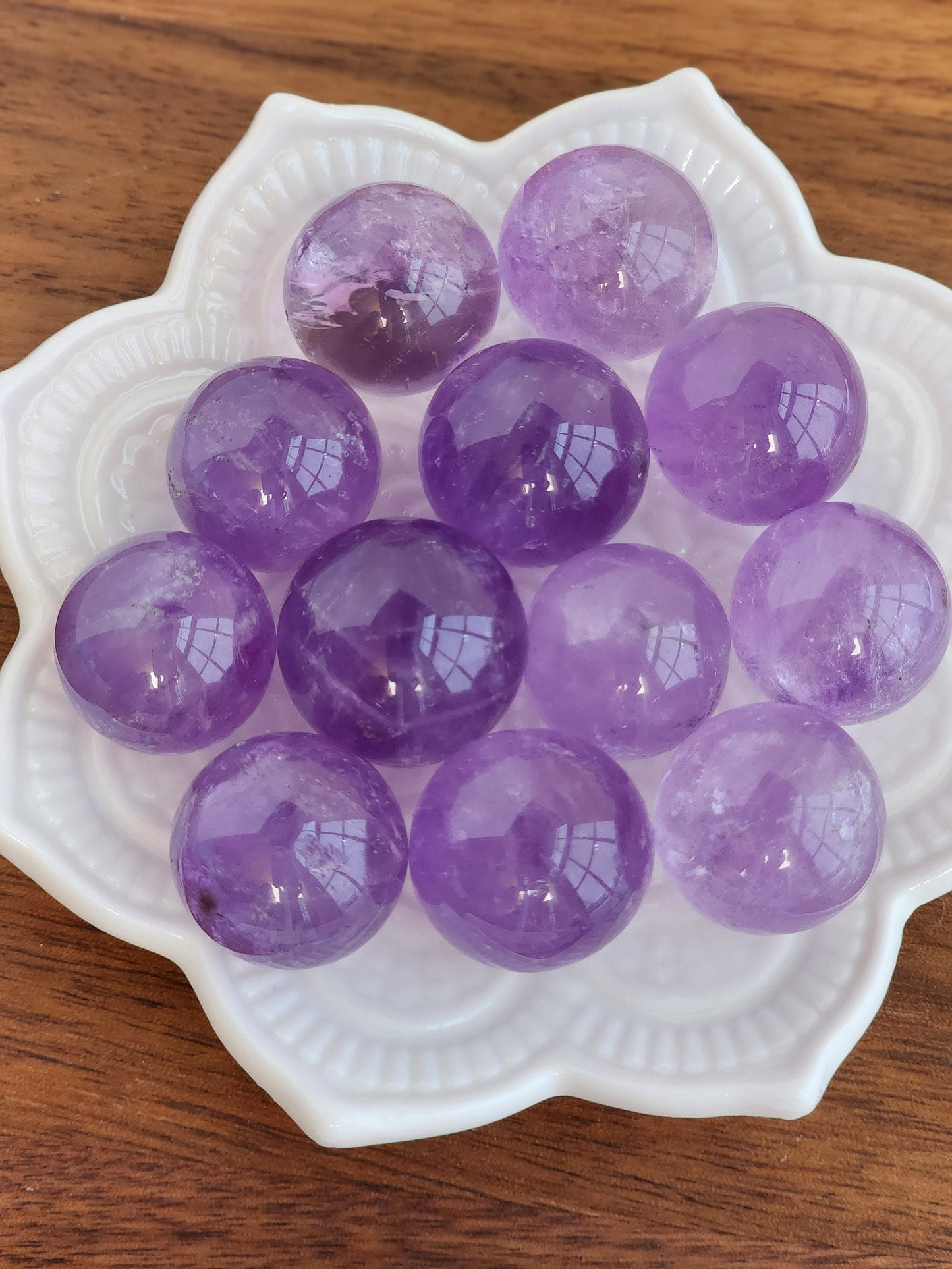 Mini Amethyst Sphere | 20MM | Sparkling Purple Crystal Ball | Small Gem Collection | Intuitively Chosen