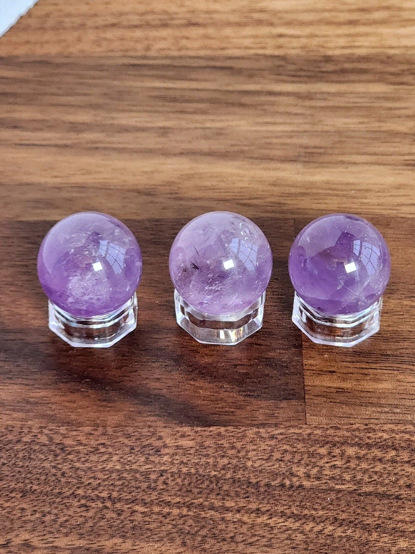 Mini Amethyst Sphere | 20MM | Sparkling Purple Crystal Ball | Small Gem Collection | Intuitively Chosen