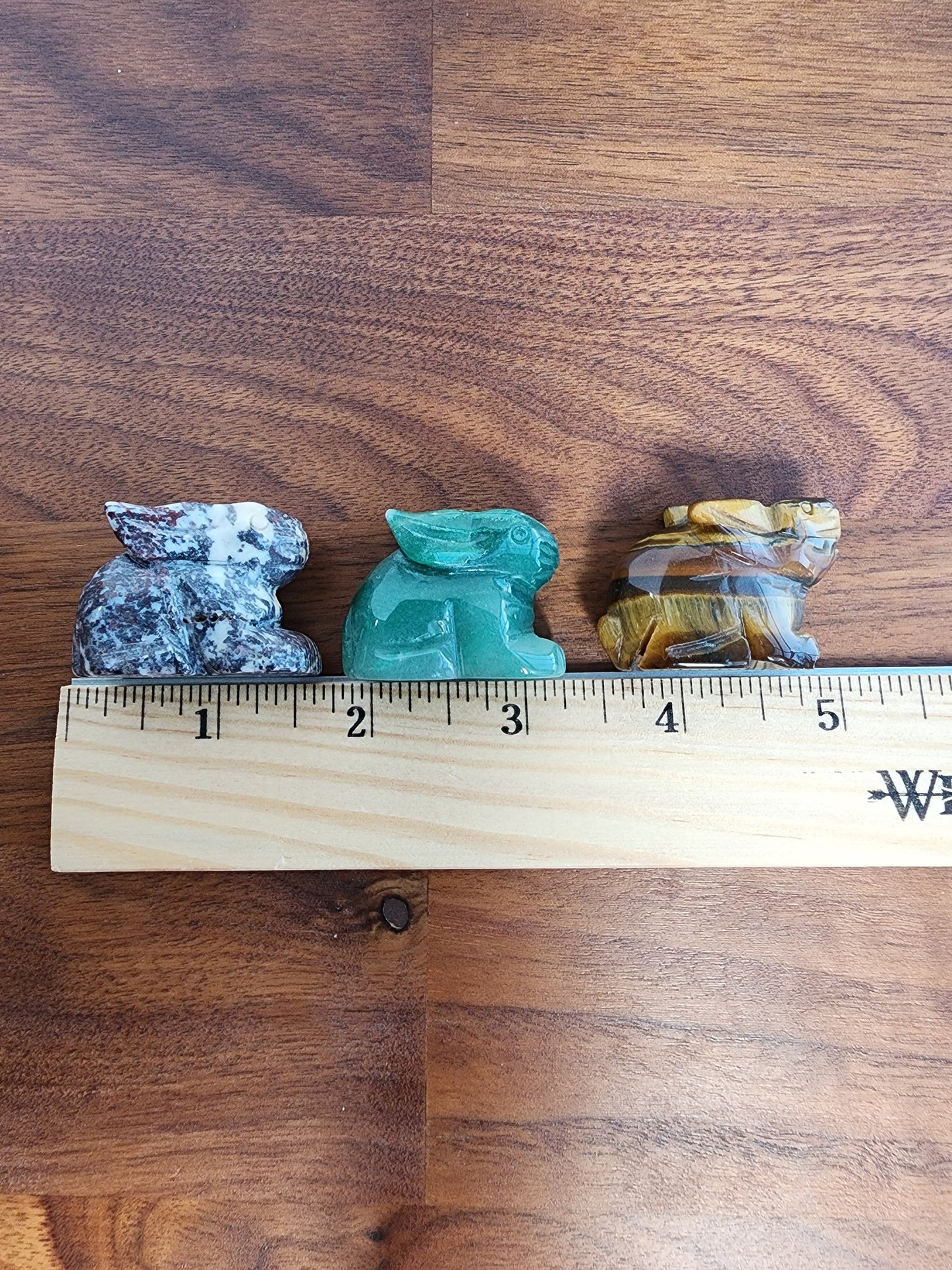Small Crystal Bunny Figurine - Laying Down Rabbit Sculpture