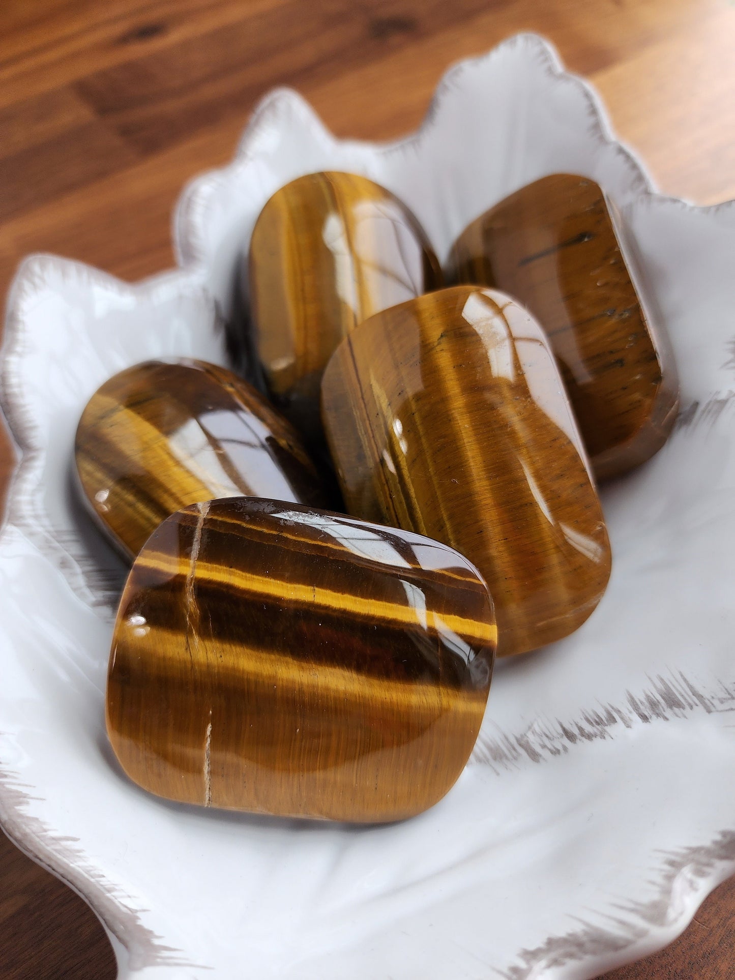 Large Tiger's Eye Palm Stones | Flashy Yellow Tiger Eye Palms | Unique Shape | Soap Palm | Intuitively Chosen