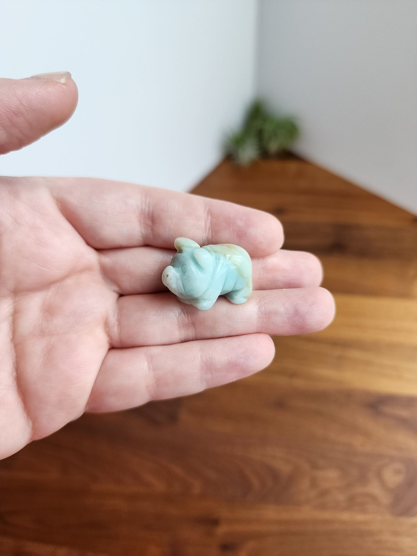 Mini Carribean Calcite Pigs | Cute Crystal Piggy | Ocean Blue Teal Calcite Pig | Extra Mini Crystal Zoo | Intuitively Chosen