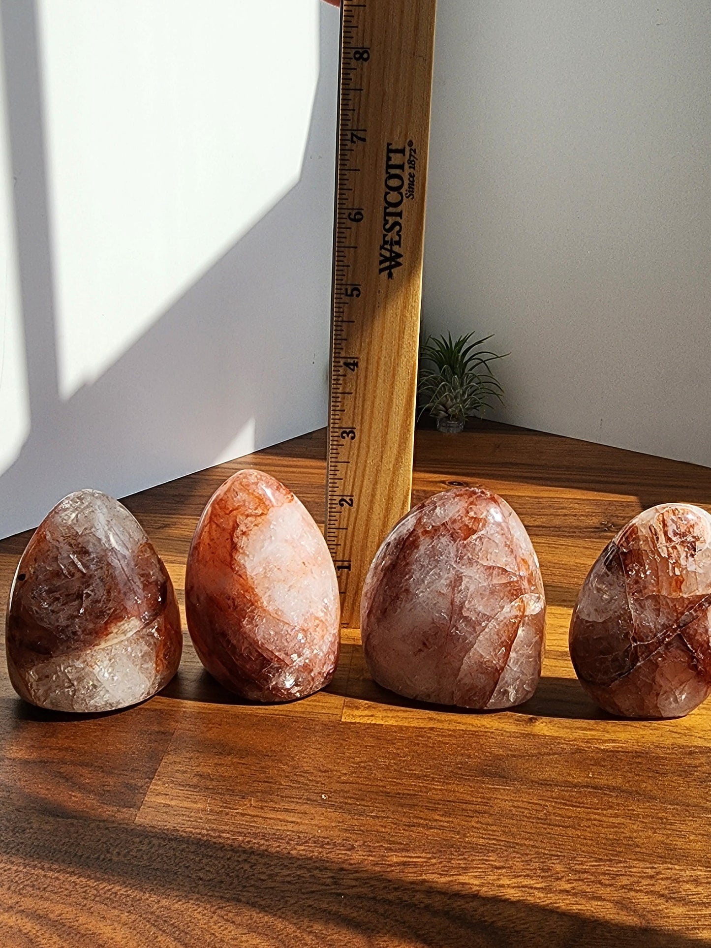 Fire Quartz Crystal Free Form, Red Hematoid with Rainbows (Unique Piece)