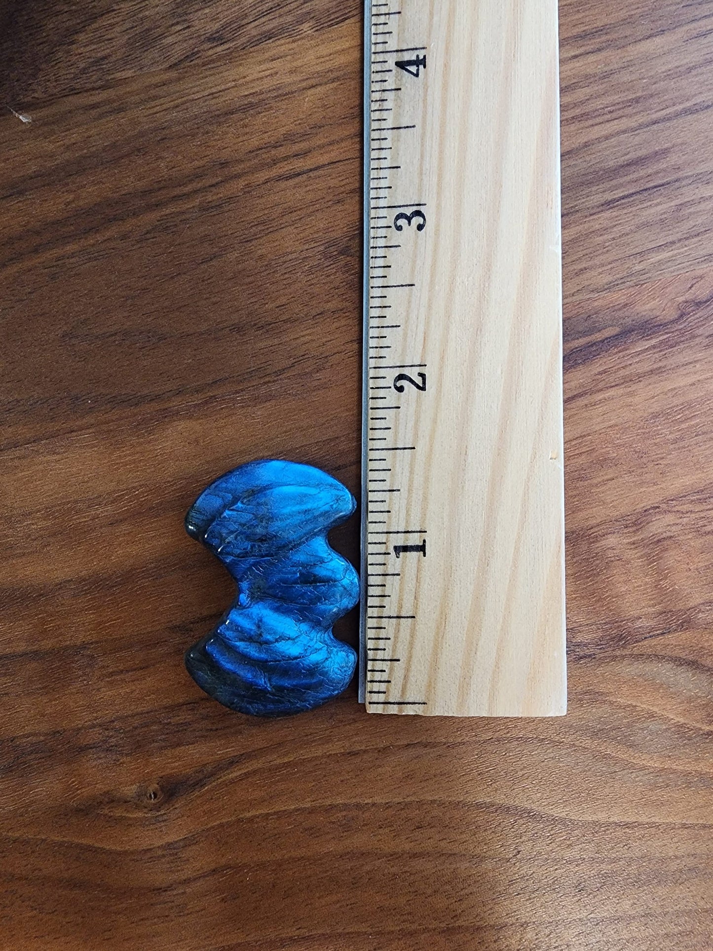 Labradorite Bat Mini Carving: Flashy Rainbow Crystal Sculpture, Witchy Aesthetic (1.5-2in, Handpicked Gemstone Collectible)