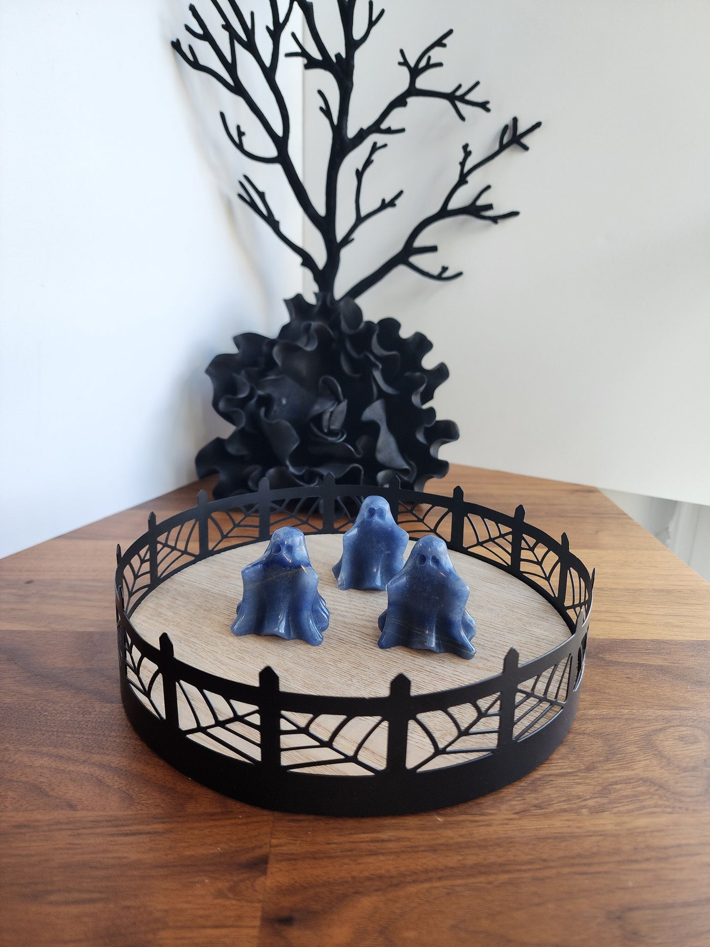 Ghost Crystal | Blue Adventurine | Halloween Decor | Spooky Season Crystals | 3D Phantom | Carving | Witchy Vibes | Intuitively Chosen
