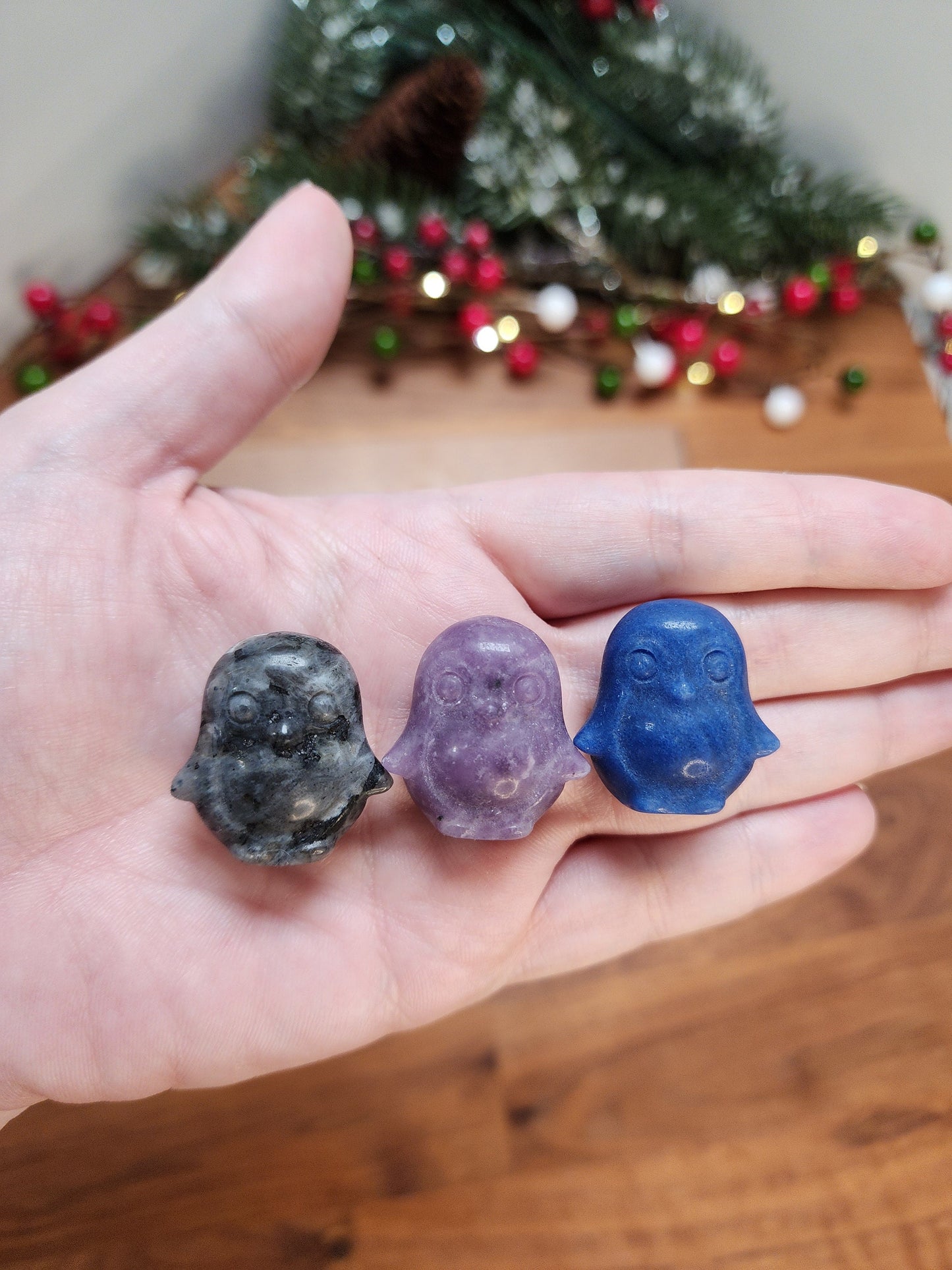 Crystal Penguins | Mini Crystals | Blue, Black, White, Pink, Rainbow | Intuitively Chosen