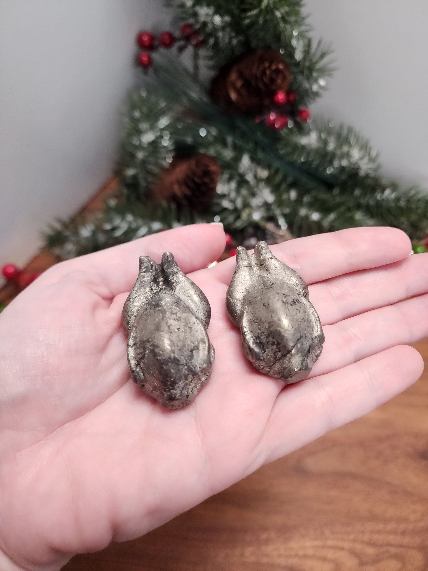 Turkey Crystal Sculpture: Holiday Gag Gift (Pyrite, Thanksgiving)