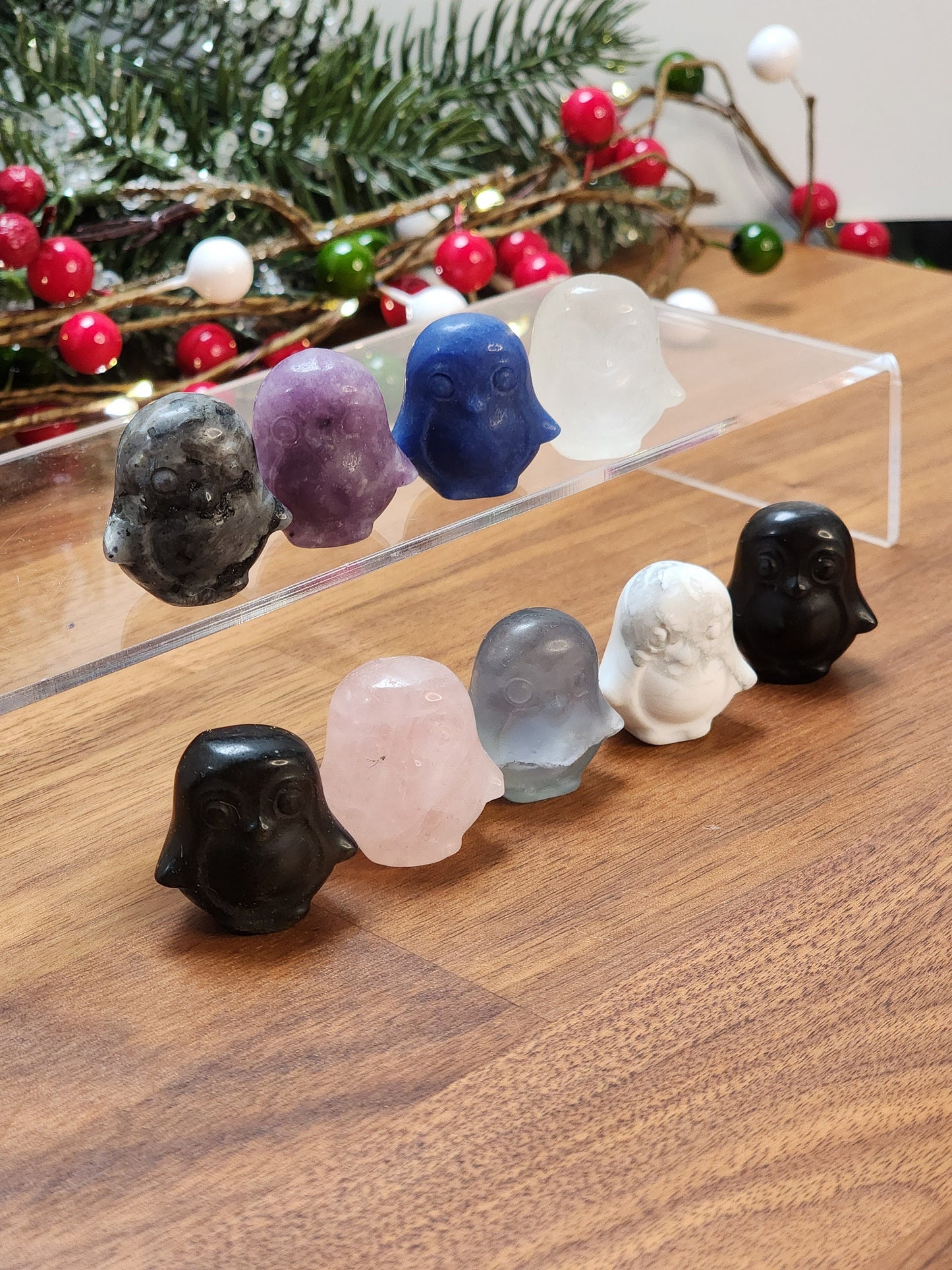 Crystal Penguins | Mini Crystals | Blue, Black, White, Pink, Rainbow | Intuitively Chosen