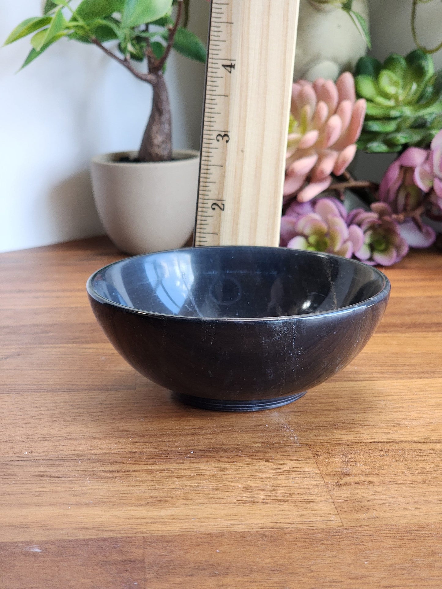 Black Onyx Crystal Bowl | 3.5" Wide | Bowl for Treasures | Crystal Confetti Holder | Intuitively Chosen