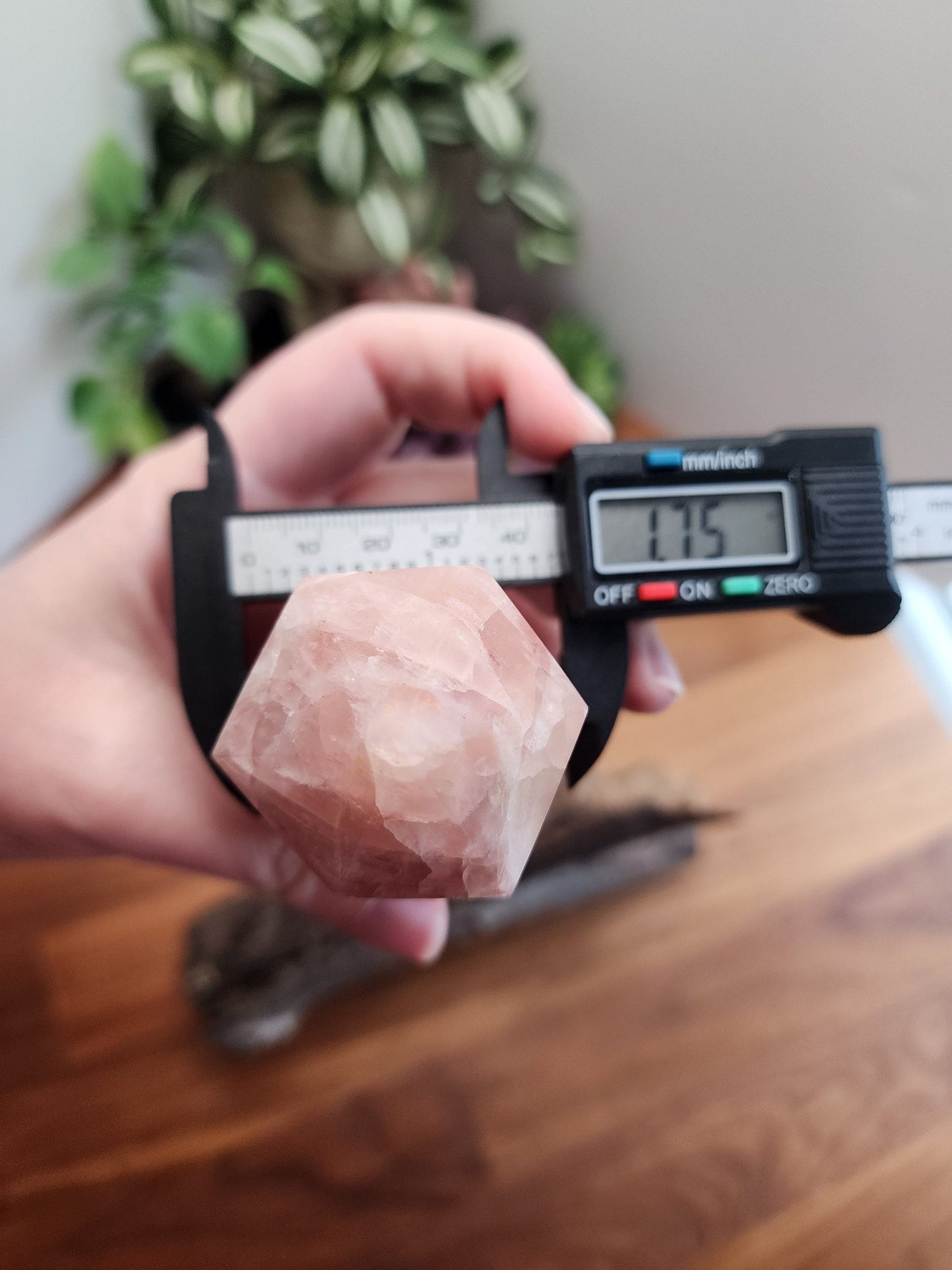Chunky Red Calcite Tower | 4.5 Inches | Starburst Patterns in Pink Quartz | Only 1 Available