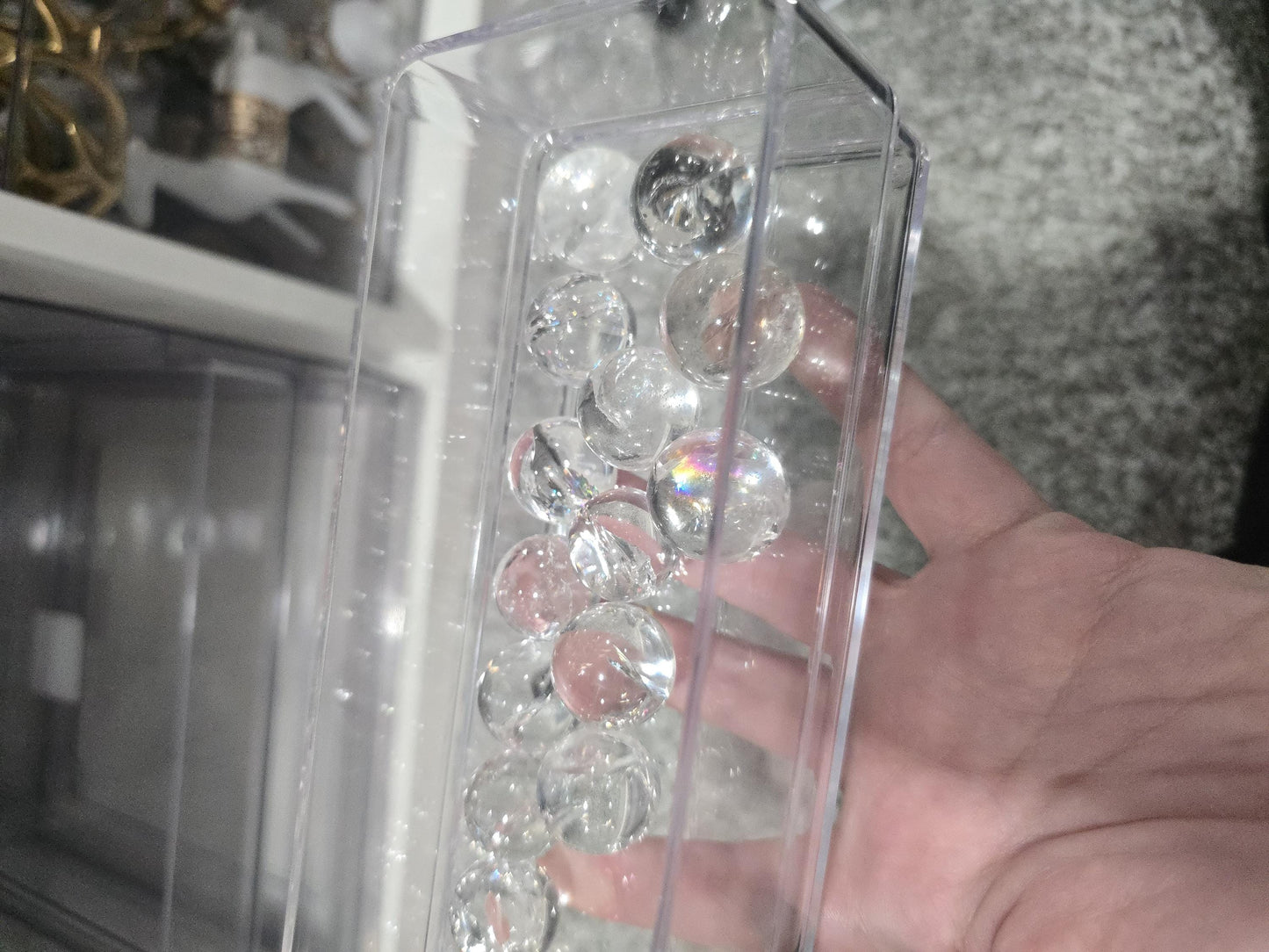Crackle Quartz Mini Sphere: Crystal Gazing Stone Ball