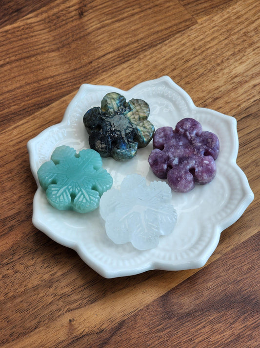 Mini Crystal Snowflake: Mineral Holiday Decor, Stocking Stuffer