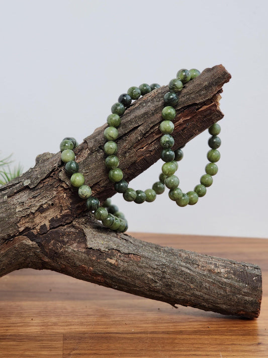 Fun green jade bracelets, beautiful christmas stocking stuffers for teens who love crystals