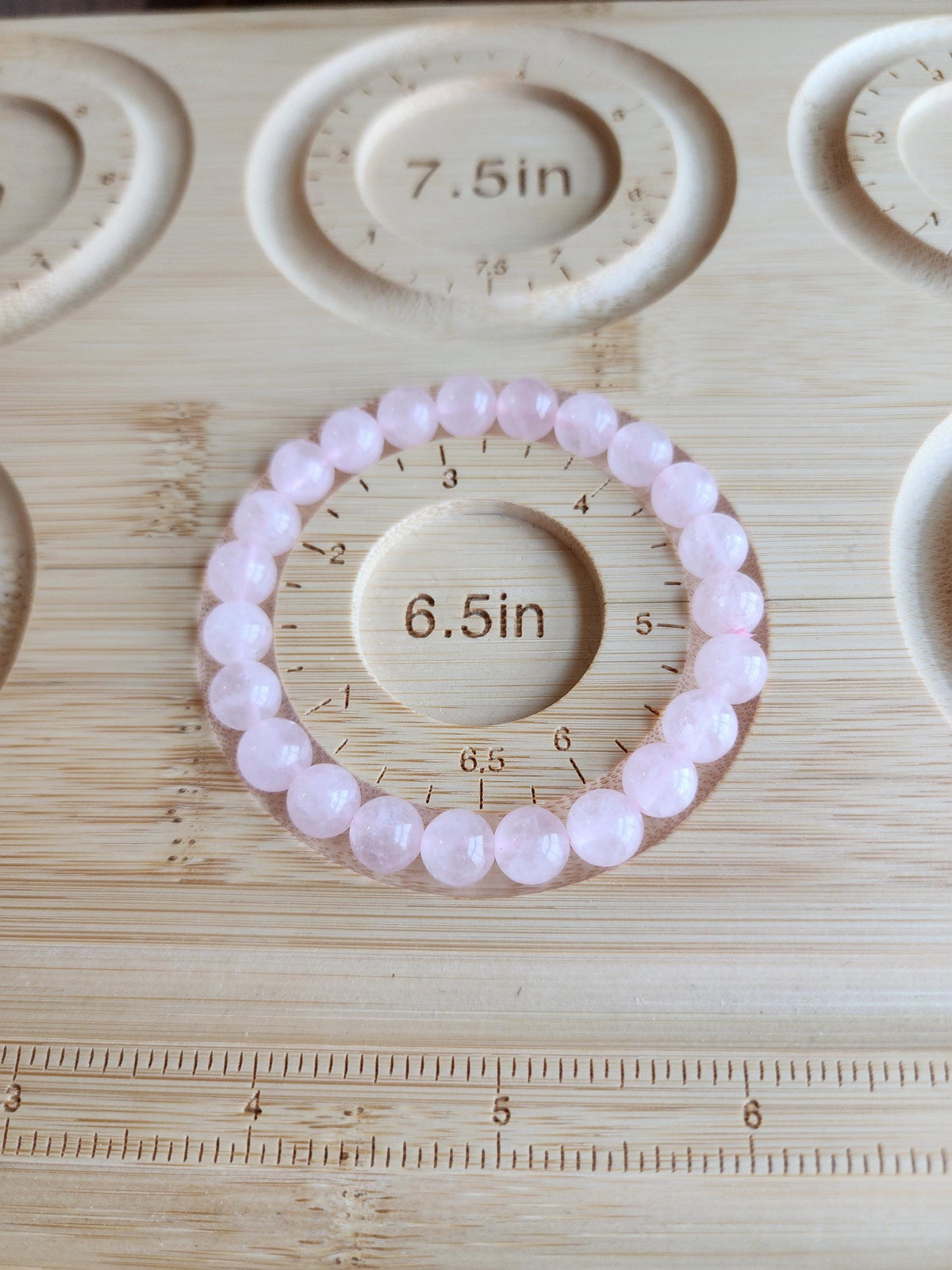 Favorite Rose Quartz Bracelet: 8MM Pink Crystal Beads, stretch Magenta Band | Perfect Valentine's Day or Anniversay Gift for Mom, Girlfriend