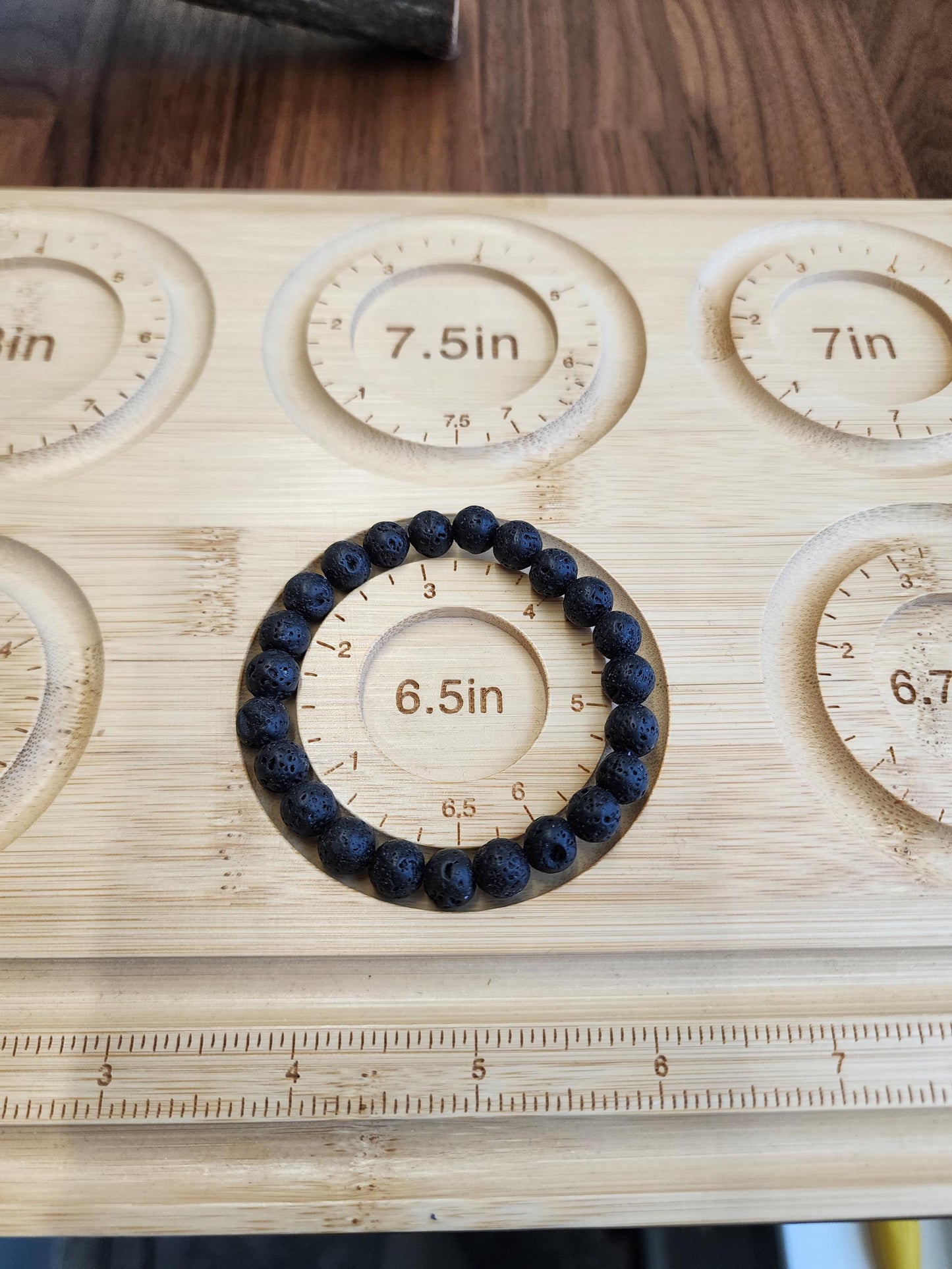 Lava Rock Bracelet: 8MM Black Stone Crystal Rock Beads | Infuse with Aroma Therapy Oils, Perfume or Cologne | Smell Good | Men's Gift