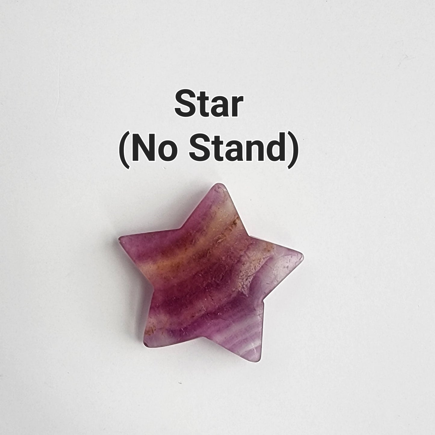 Fluorite Star Carving, Purple Color Hand-Carved Fluorite Stars, Medium Size. Intuitively Chosen for You!