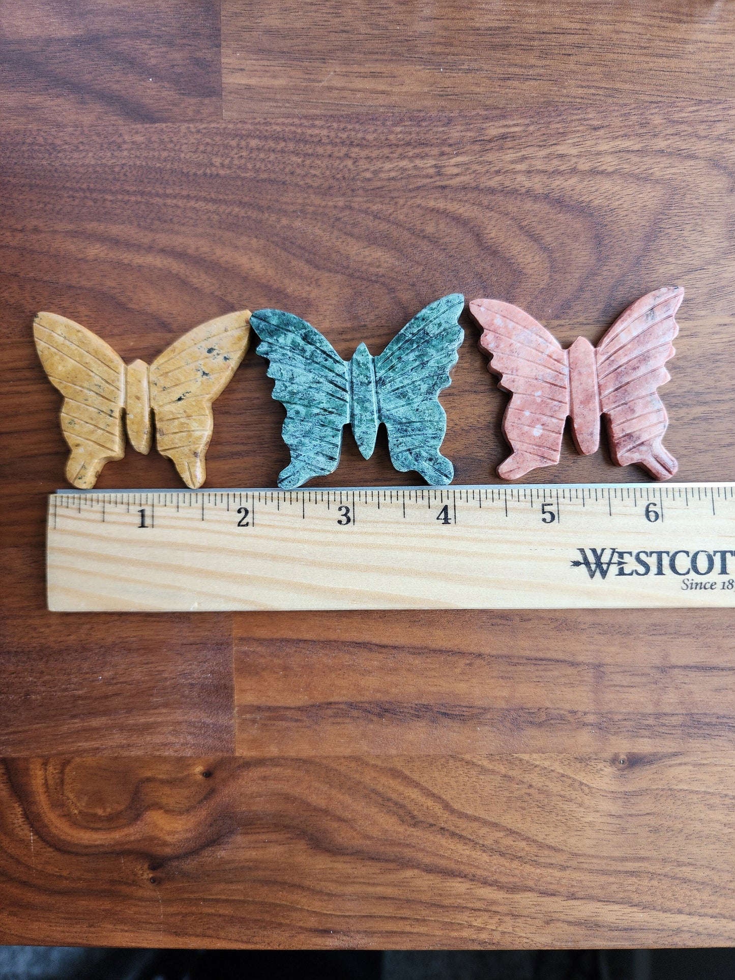 Crystal Butterfly| Green Jade, Black Dolomite, White Calcite, Red Jasper, Yellow Jasper | Choose Your Material