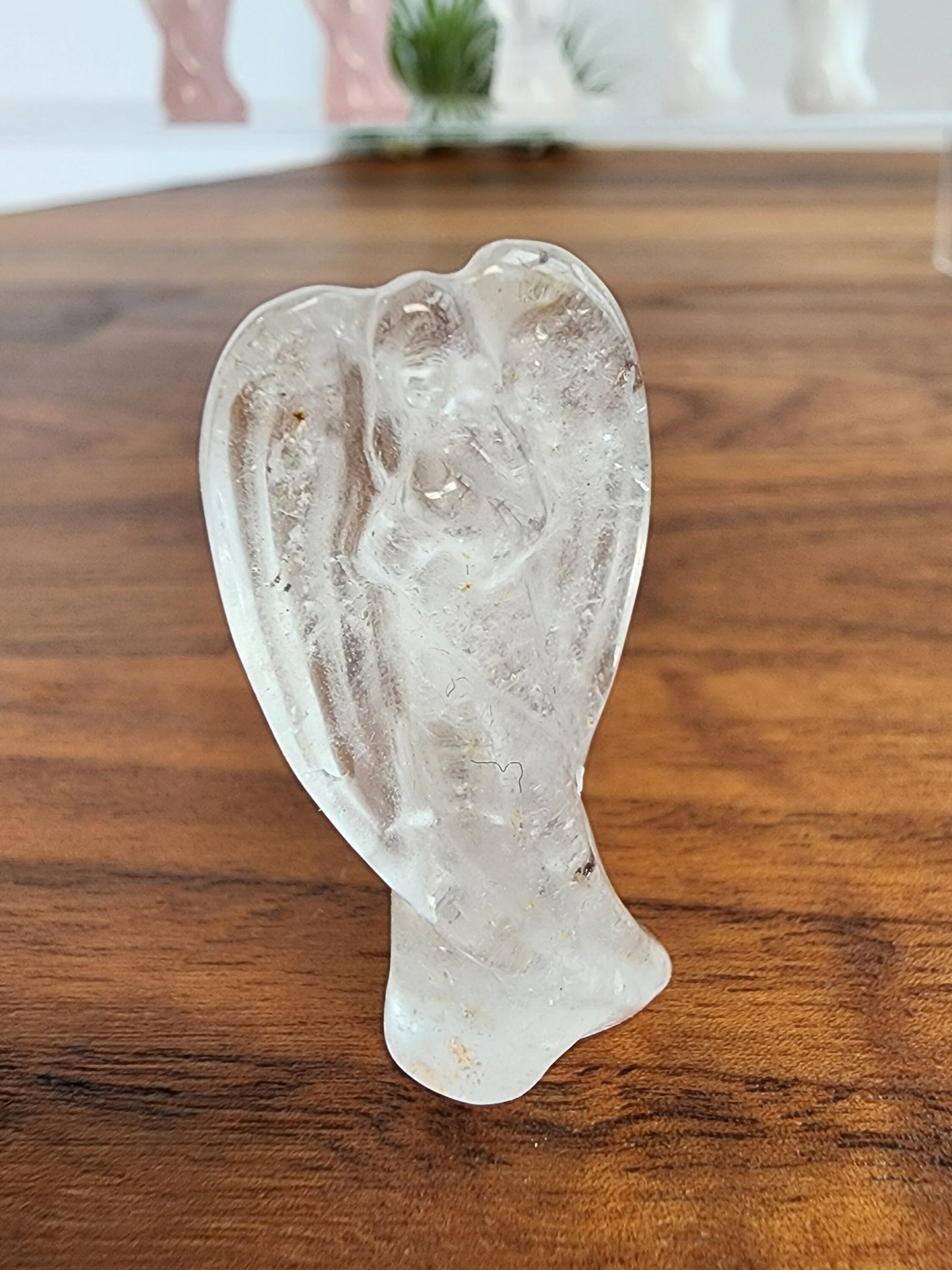 Quartz Mini Angel Carving Clear/White/Rose Quartz