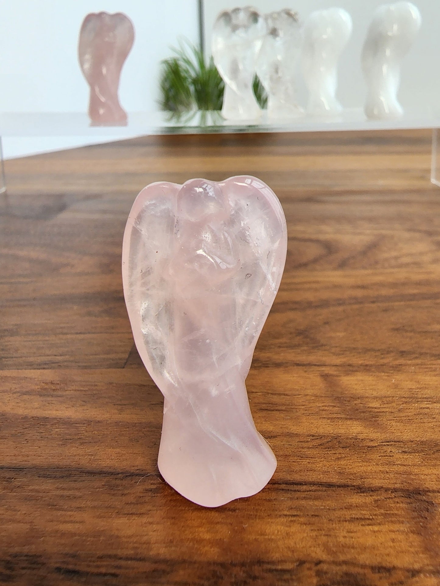 Quartz Mini Angel Carving Clear/White/Rose Quartz