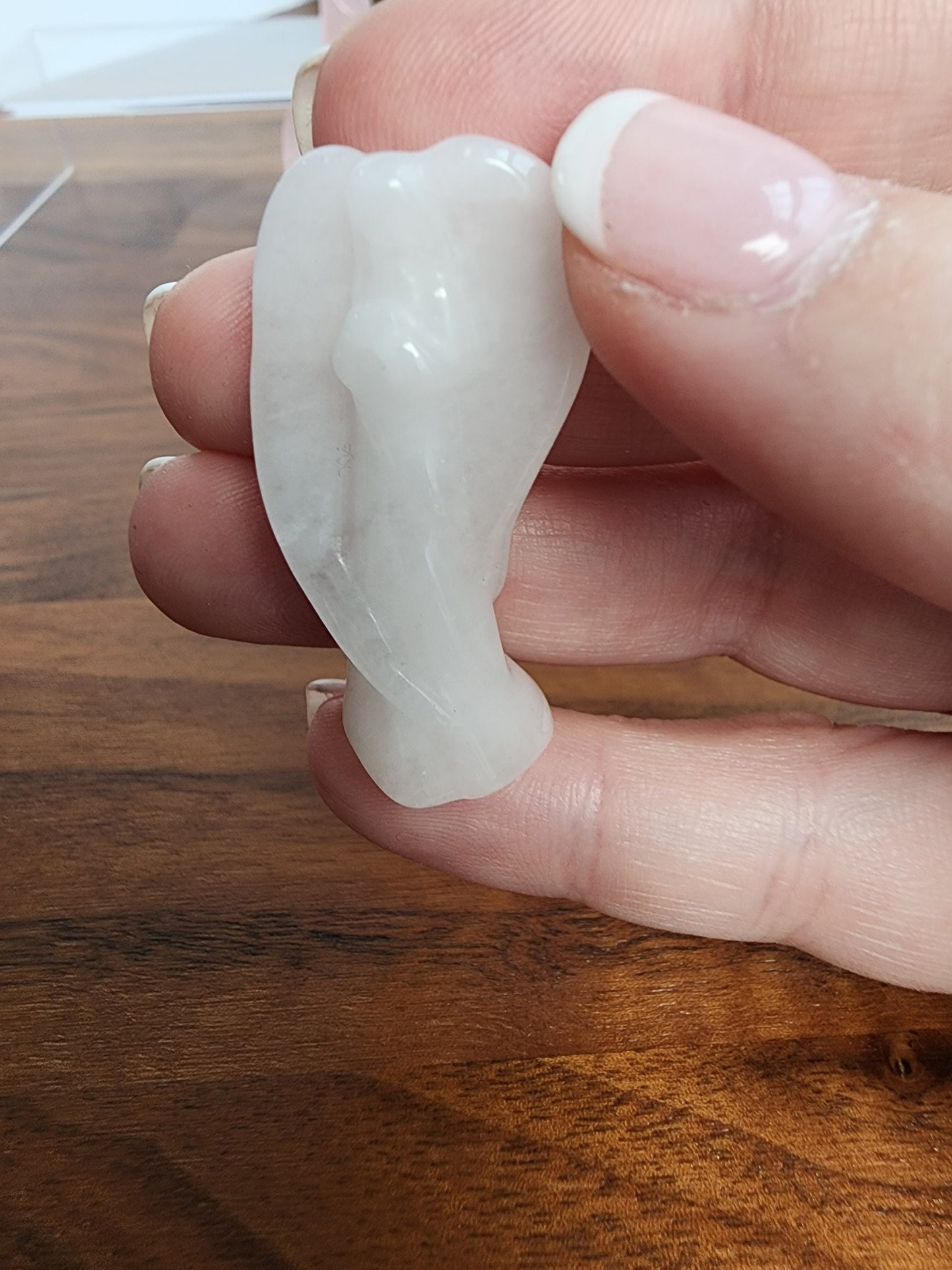 Quartz Mini Angel Carving Clear/White/Rose Quartz