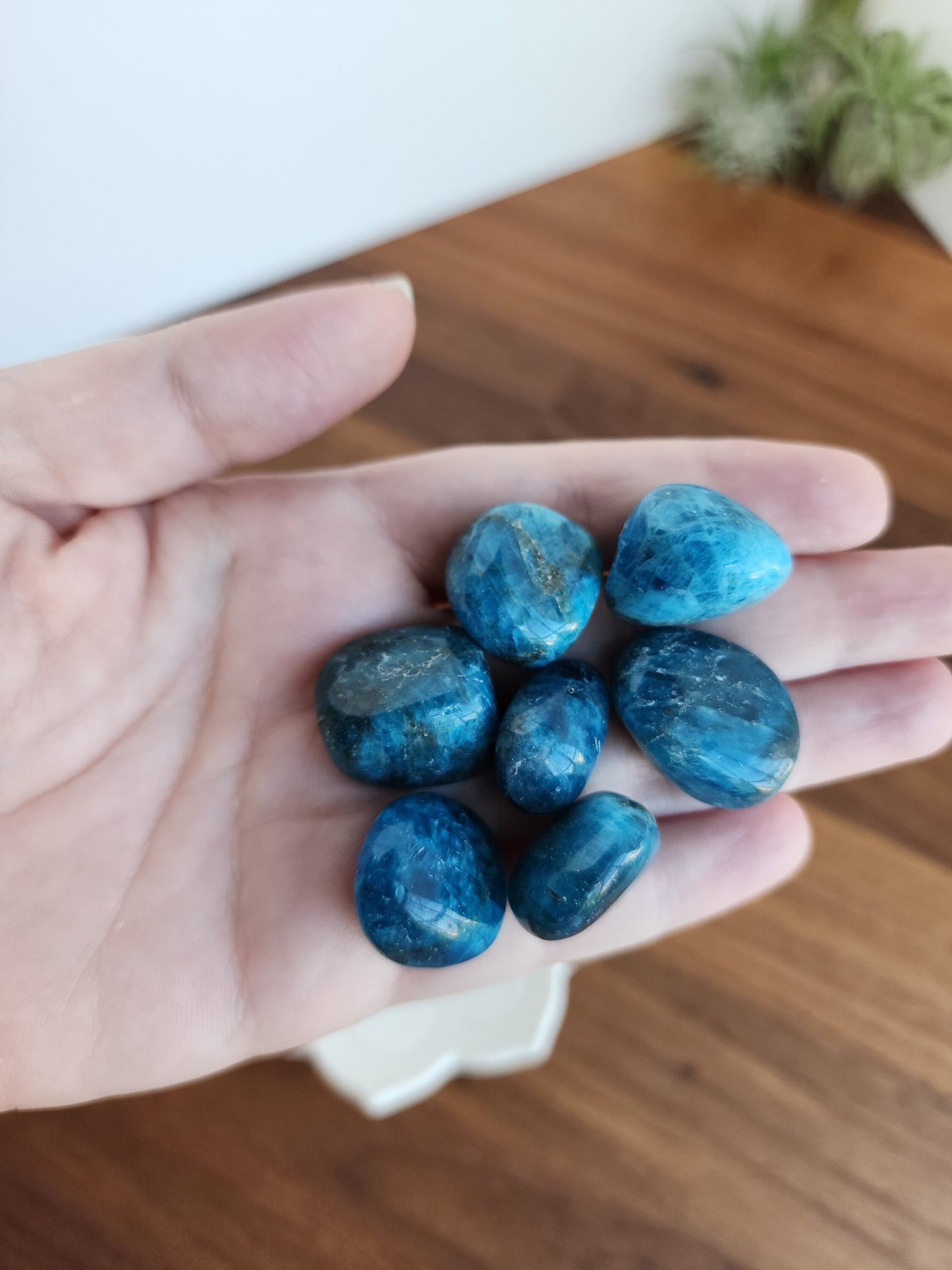 Apatite Tumbles | Small | Mermaid Crystal Confetti Add On | Ocean Mix | Teal Blue | Intuitively Chosen