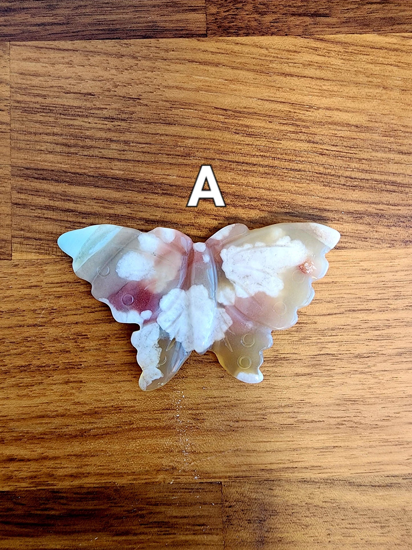 Flower Agate Butterflies | Gorgeous Crystal Butterfly | Pink, Cream, Red & Green hints of Blooms and Agate Banding | Choose Your Crystal!