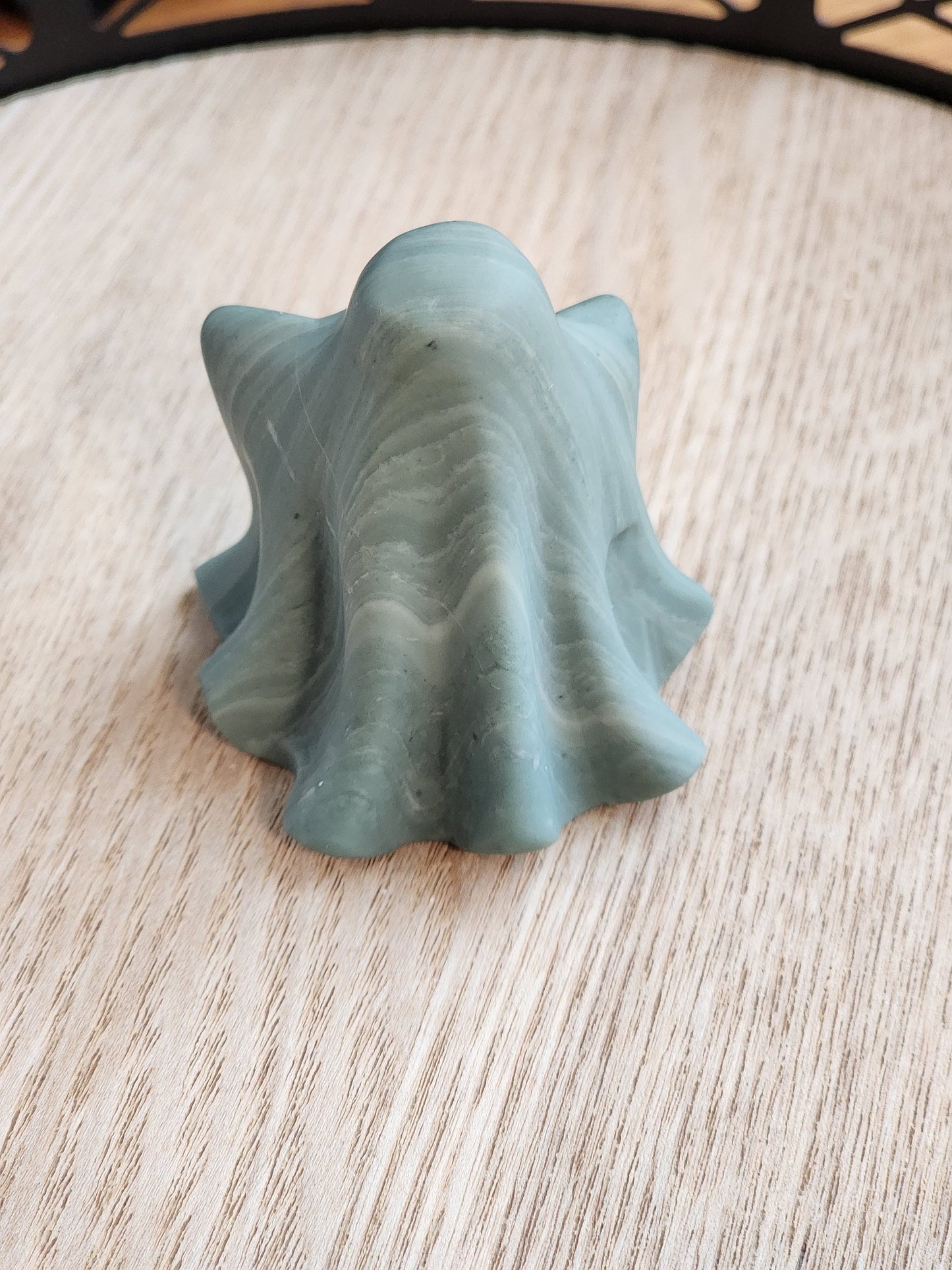 Ghost Crystal | Green Jade | Halloween | Spooky Season Crystals | Cute 3D Carving | Witchy Vibes | Only One Available
