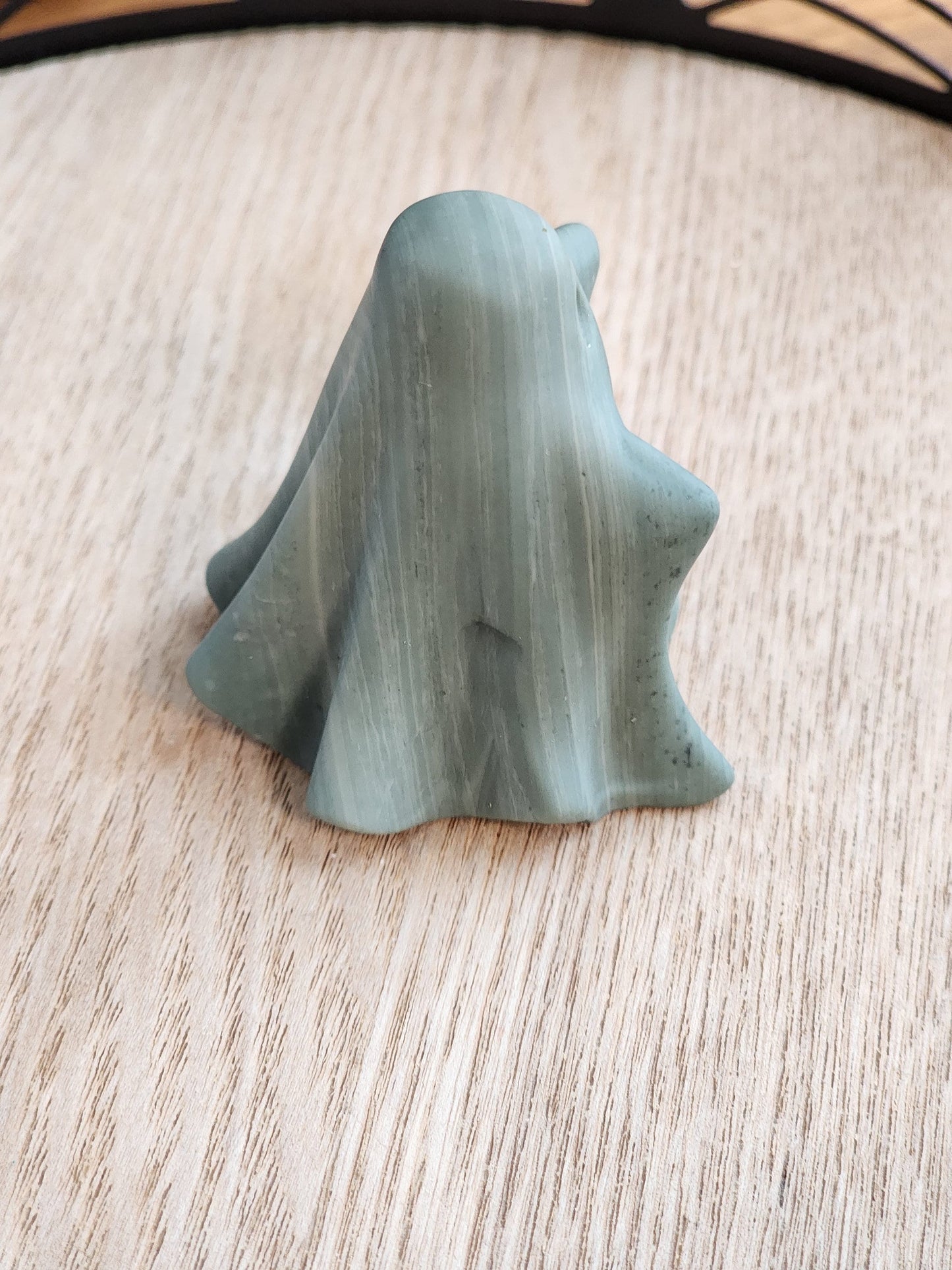 Ghost Crystal | Green Jade | Halloween | Spooky Season Crystals | Cute 3D Carving | Witchy Vibes | Only One Available
