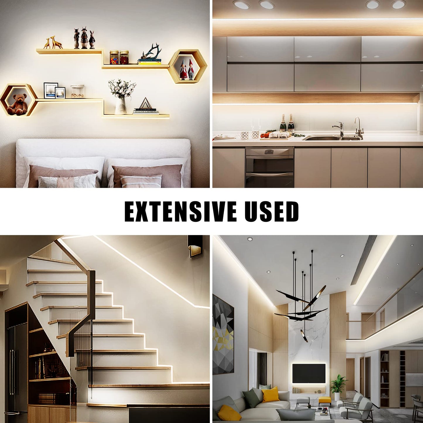 Tatazone White COB Led Strip Lights Max with RF Remote, 16.4ft 4000K CRI93+ Dimmable Ultra Bright Neutral White COB Light Strip, Indoor COB Led Lights for Mirror, Kitchen, Room, Cabinet, Closet