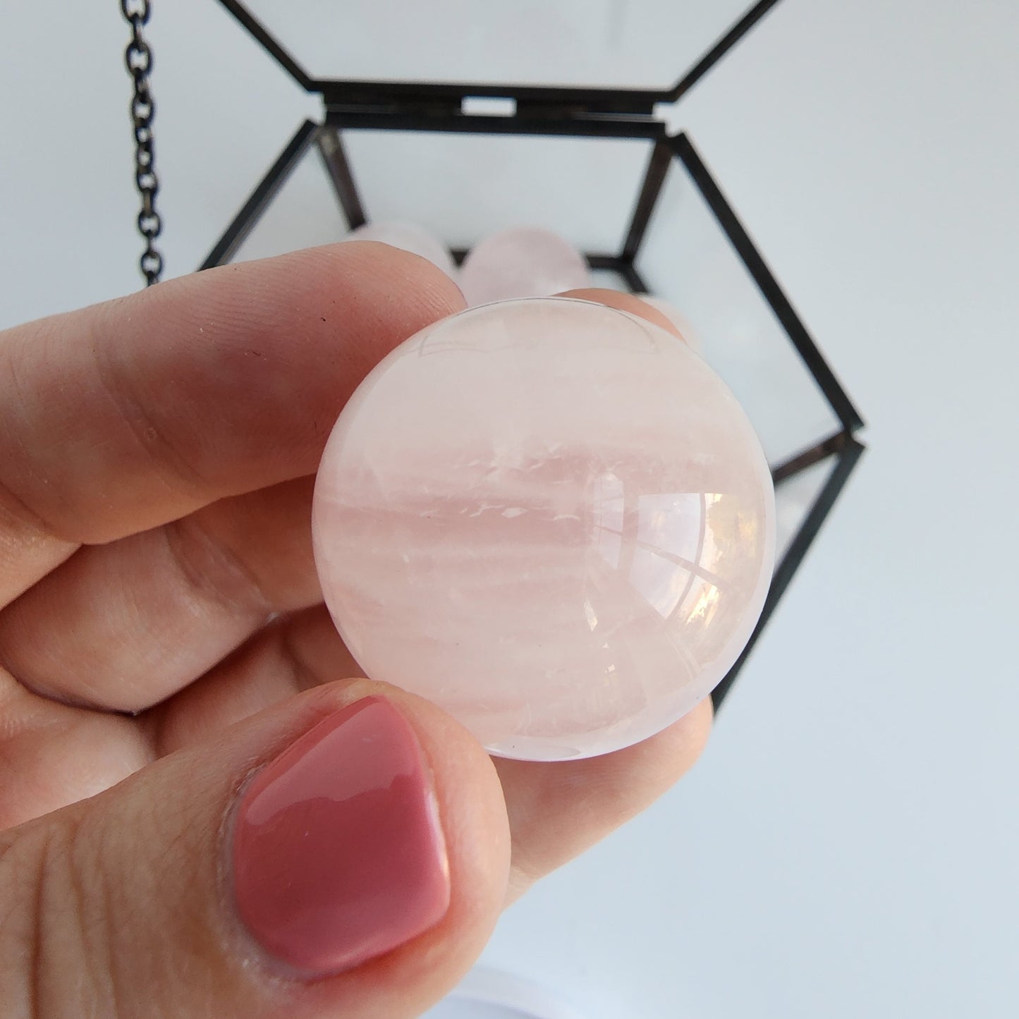 Rose Quartz Spheres, Some with Rainbow! Small size. Intuitively chosen just for you!