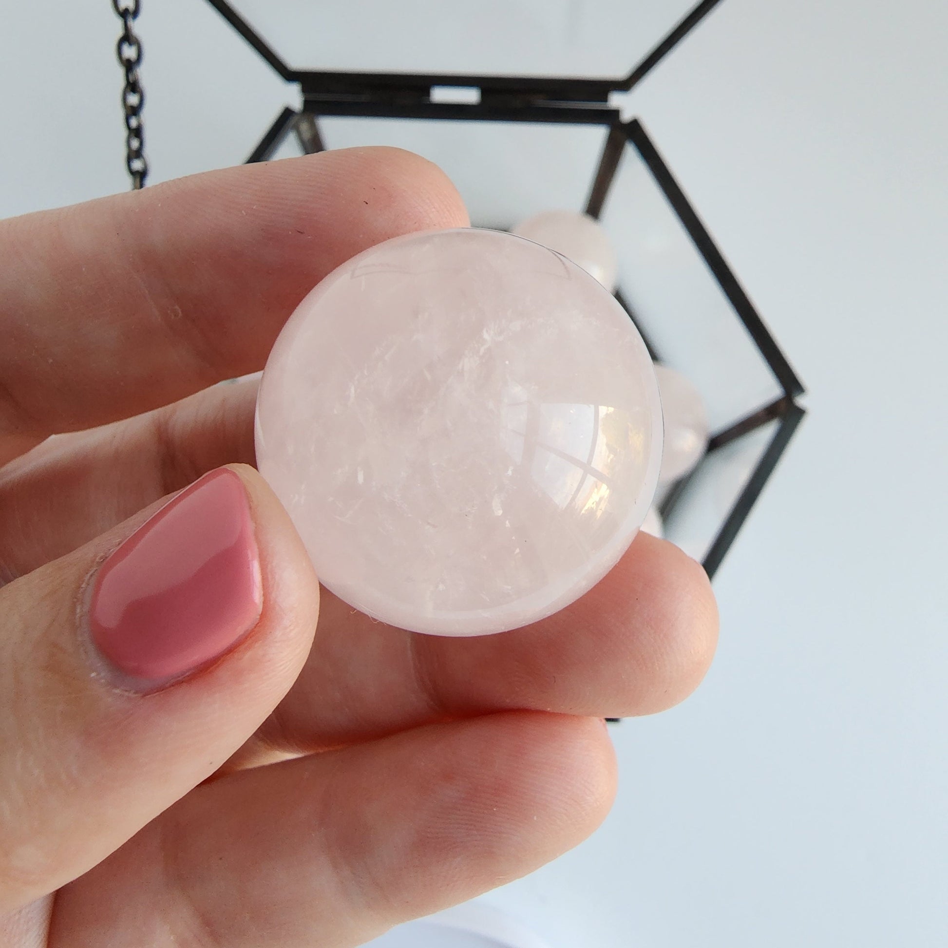 Rose Quartz Spheres, Some with Rainbow! Small size. Intuitively chosen just for you!