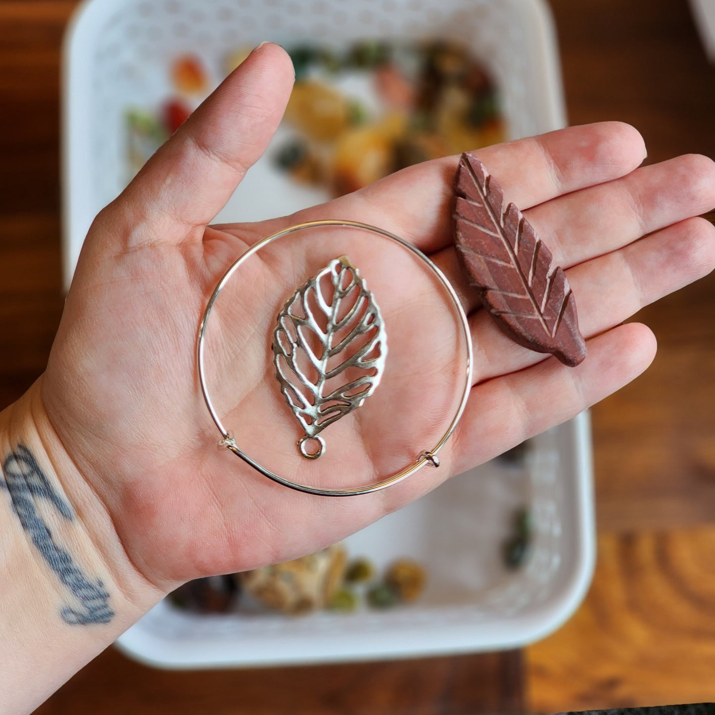 Autumn Harvest Crystal Confetti Mix! Bracelets, worry stones, acorns, hand carved leaves, leaf charms, beads, and large tumbles!