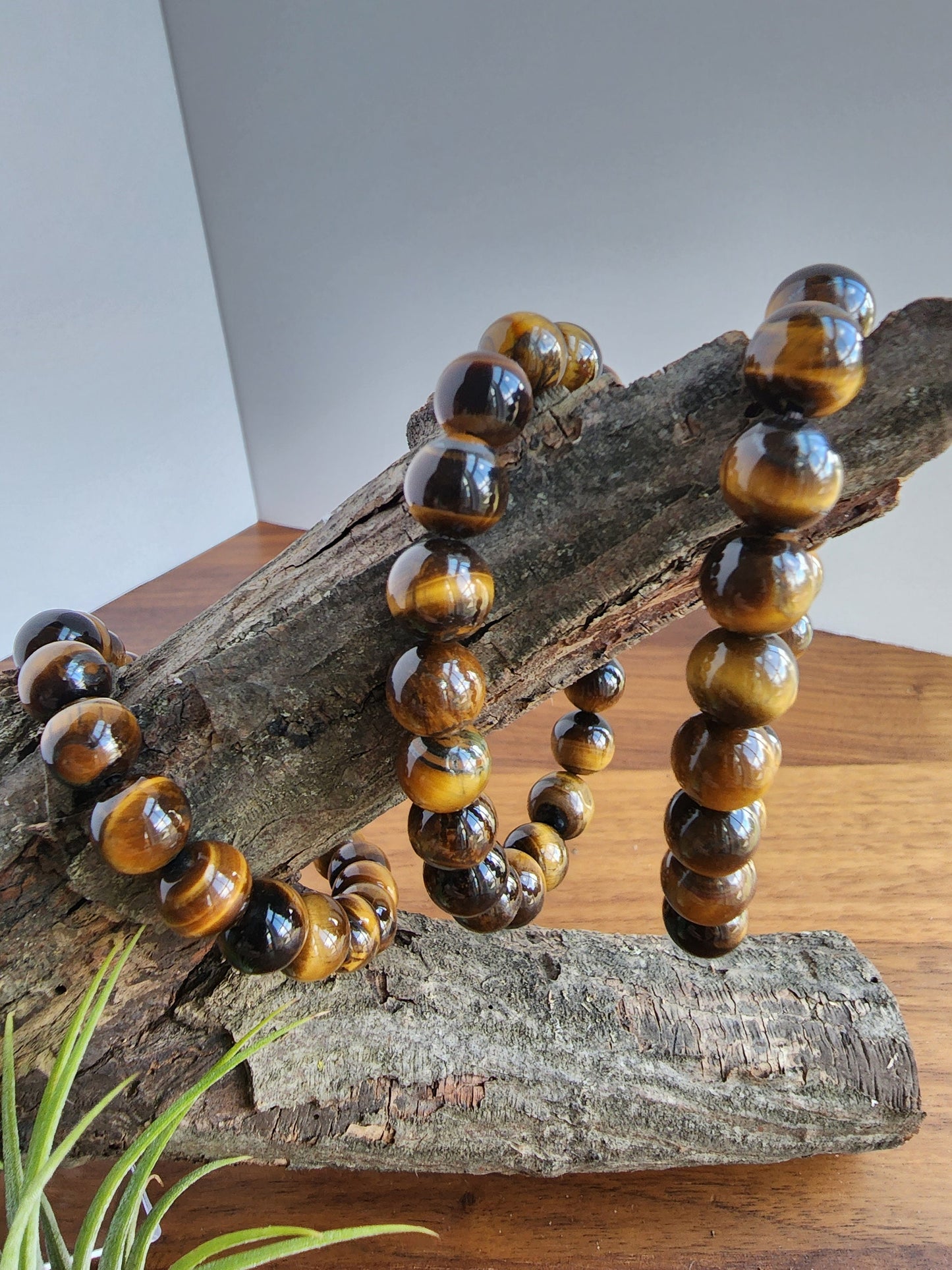 Tiger's Eye Bracelet | Yellow Tiger Eye | Stretchy with 10MM Natural Crystal Beads | Intuitively Chosen