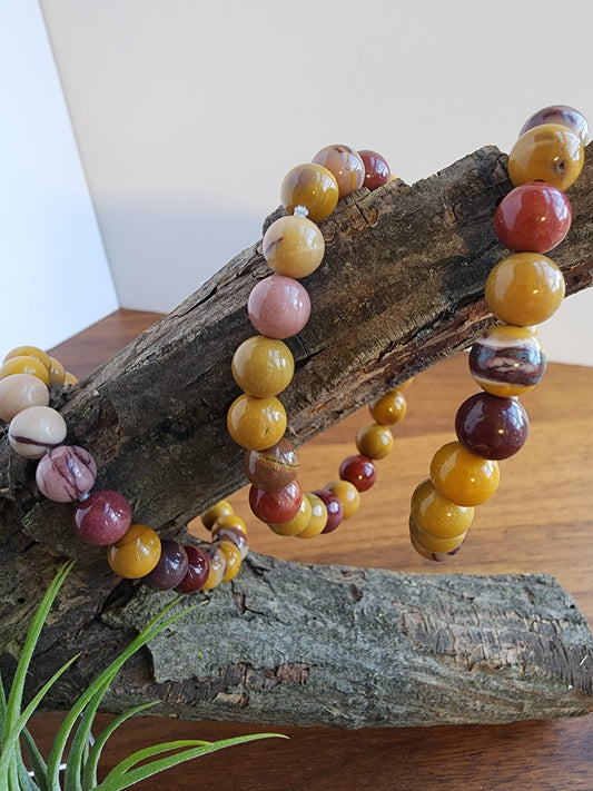 8MM Mookite Crystal Bracelet: Colorful Gemstone Beads
