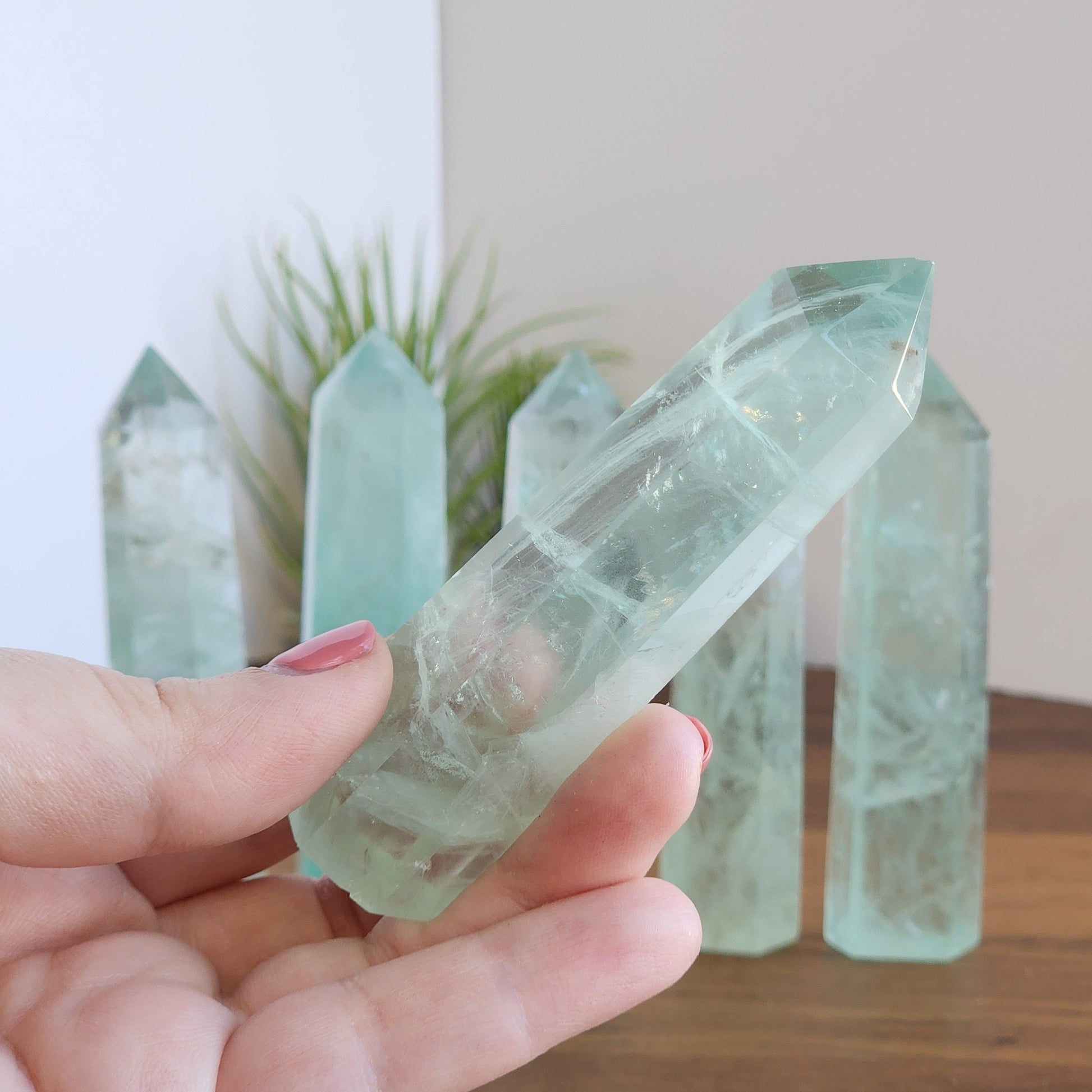 Green Fluorite Points | Green Crystal Towers | Some with Rainbow! | Intuitively Chosen