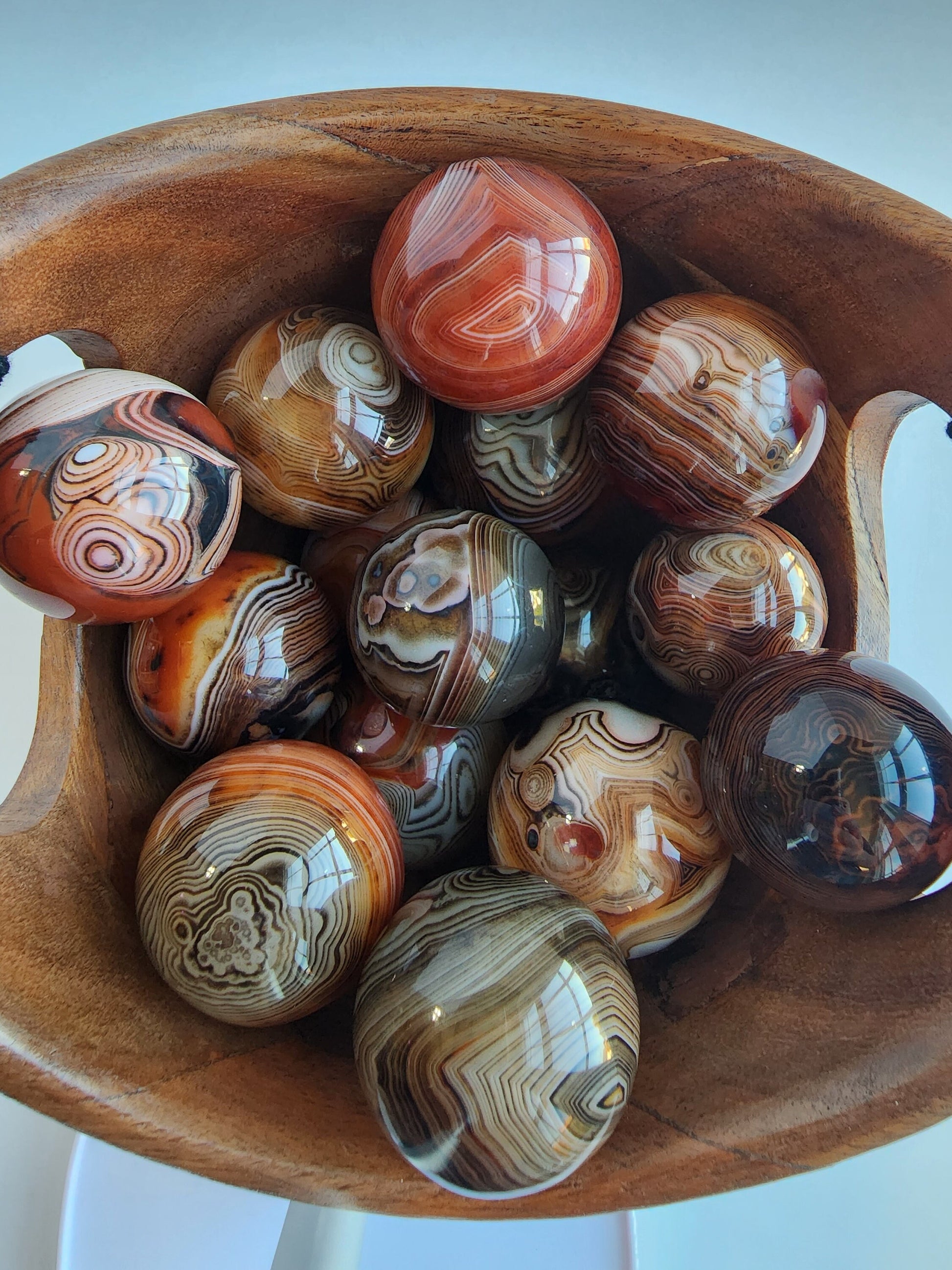 New Stock! Sardonyx Spheres | Medium | NATURAL Red, Black, Tan | Swirled Sardonyx | Carnelian, Red Agate | Inutitively Chosen