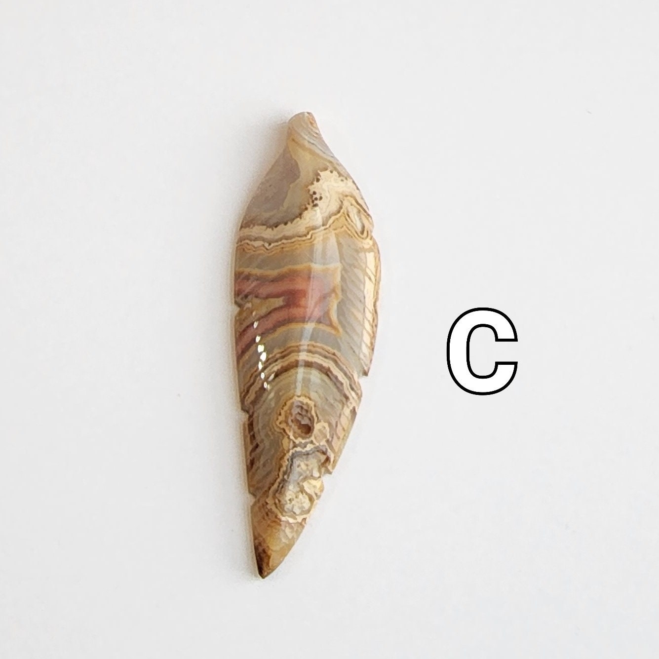 Crazy Lace Agate Feather Carving | Crystal Feather | Pink, Cream, Mauve, Yellow Banding | Choose Your Own Crystal!