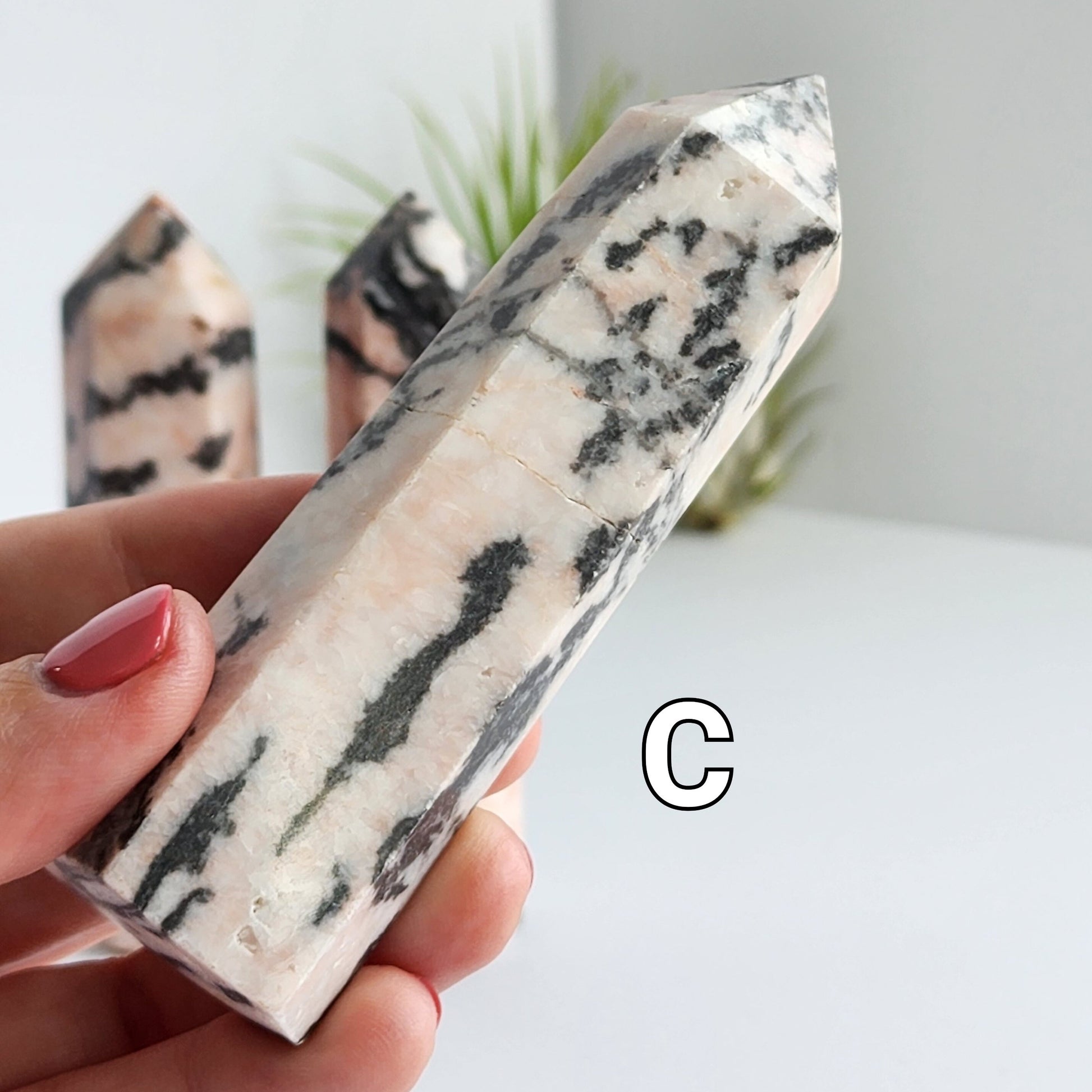 Pink Zebra Stripe Towers | Pink Zebra Jasper Point | Choose Your Own Point!