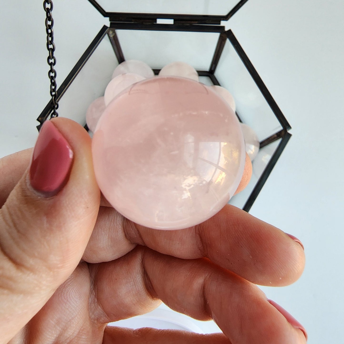 Rose Quartz Spheres, Some with Rainbow! Small size. Intuitively chosen just for you!