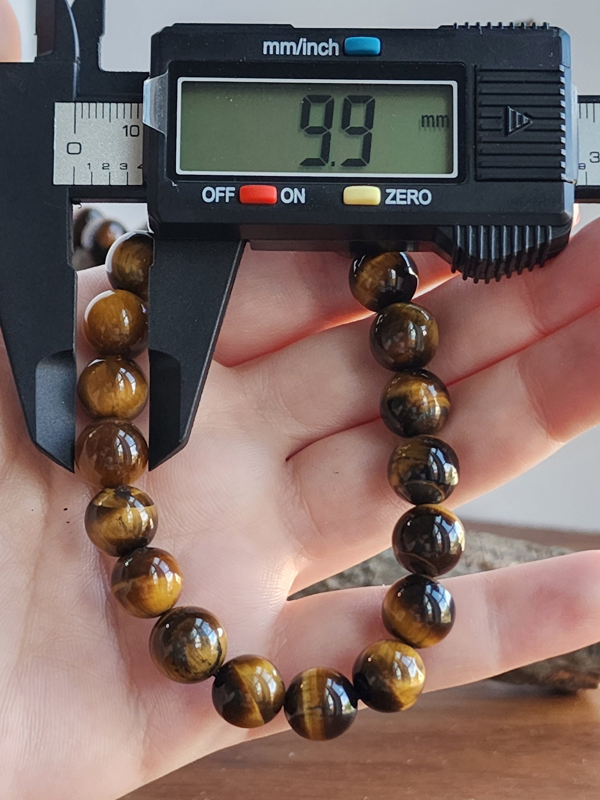 Tiger's Eye Bracelet | Yellow Tiger Eye | Stretchy with 10MM Natural Crystal Beads | Intuitively Chosen