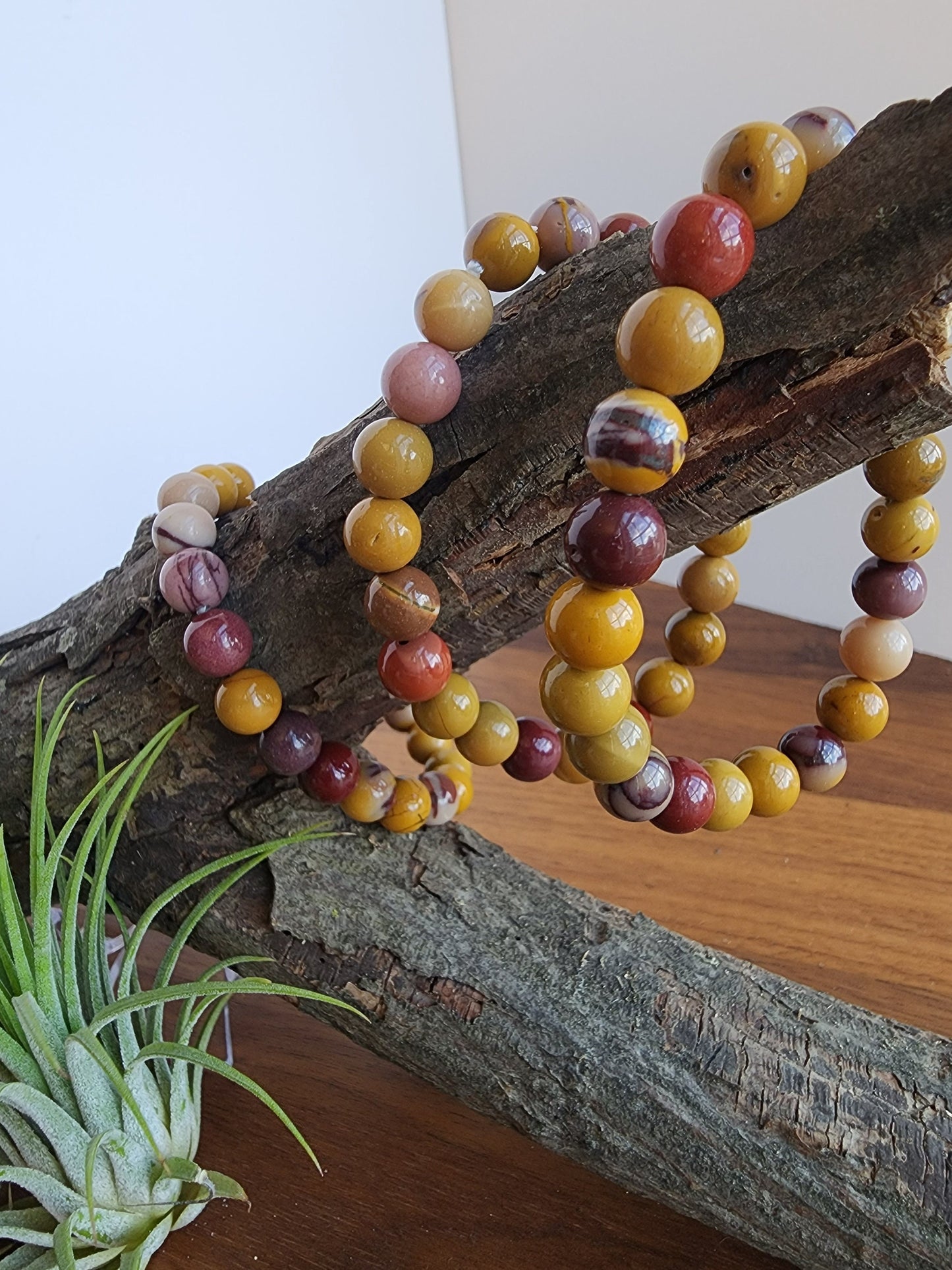 Mookite Bracelet | 8MM Crystal Beads in Autumn Yellow, Spring Purple, Summer Pink and Holiday Red | Perfect Gift for all Seasons!