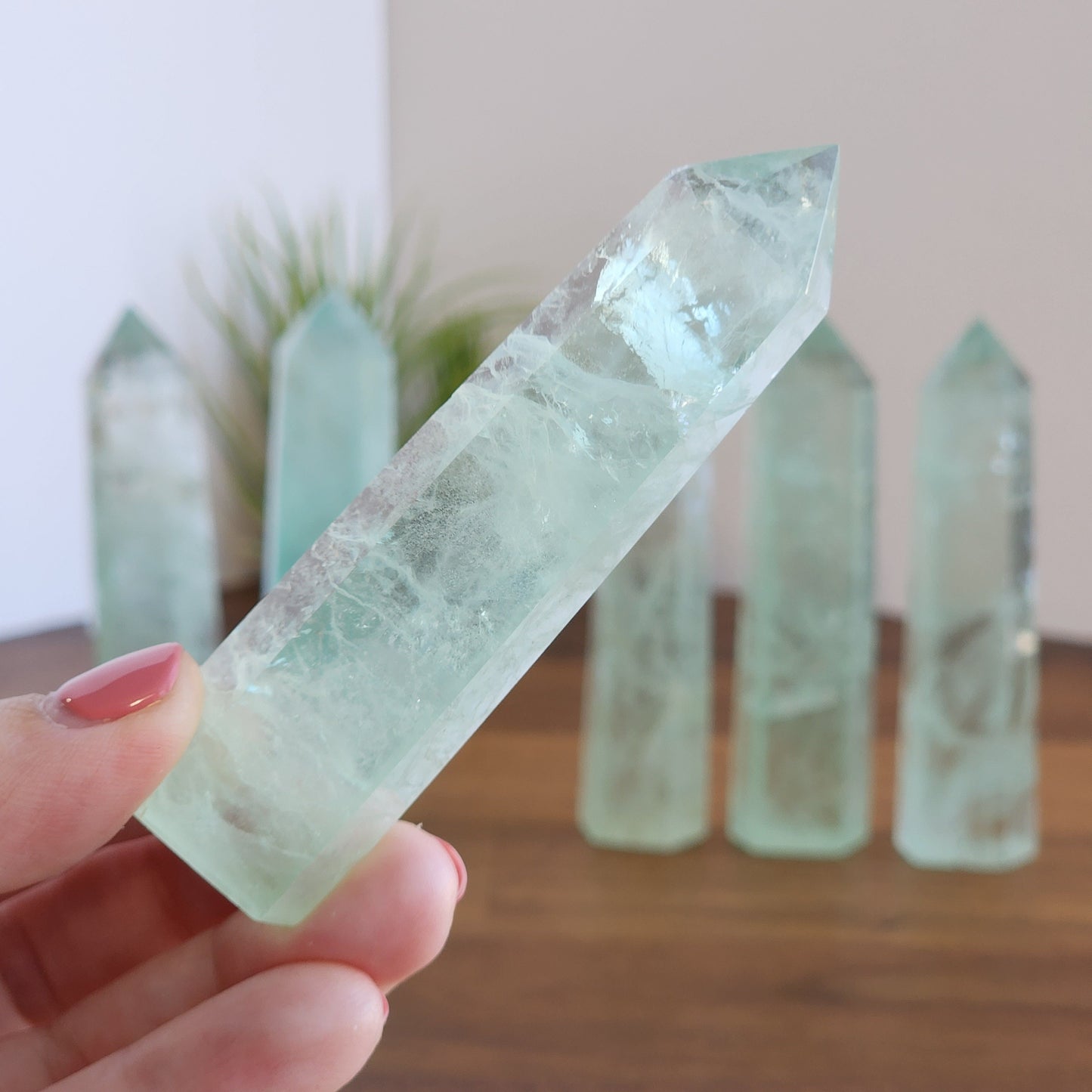 Green Fluorite Points | Green Crystal Towers | Some with Rainbow! | Intuitively Chosen