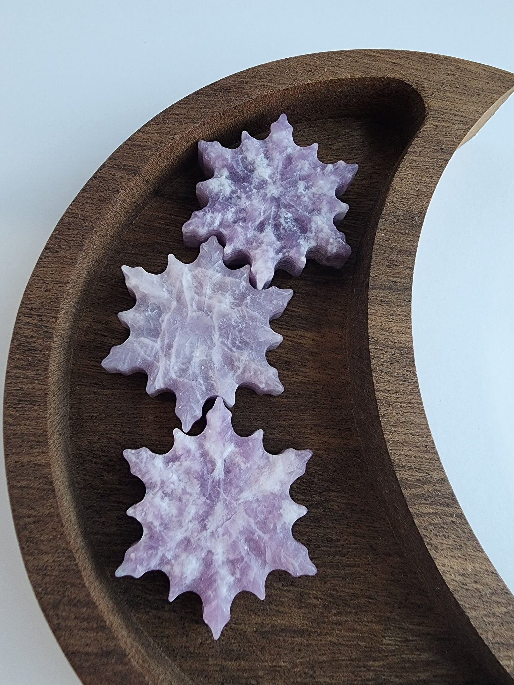 Snowflake Crystal Carvings | Holiday Gifts | Choose Your Mineral | Christmas Carvings | Opalite, Fluorite, Howlite, Lepidolite, Ruby Zoisite