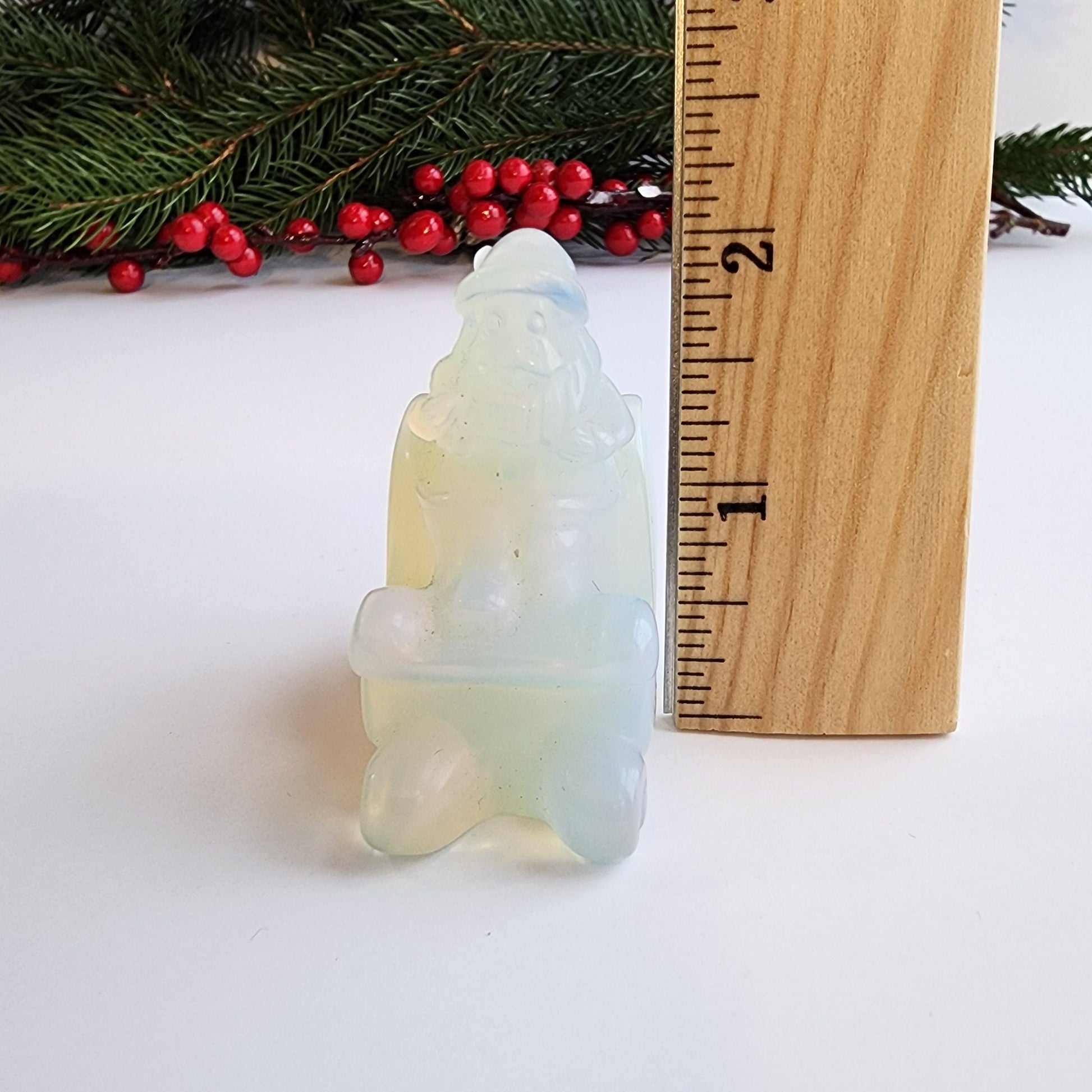 Santa Claus in his Sleigh | Opalite Christmas Crystal | Medium Father Christmas, Kris Kringle, Papa Noel, Babbo Natale | Intuitively Chosen