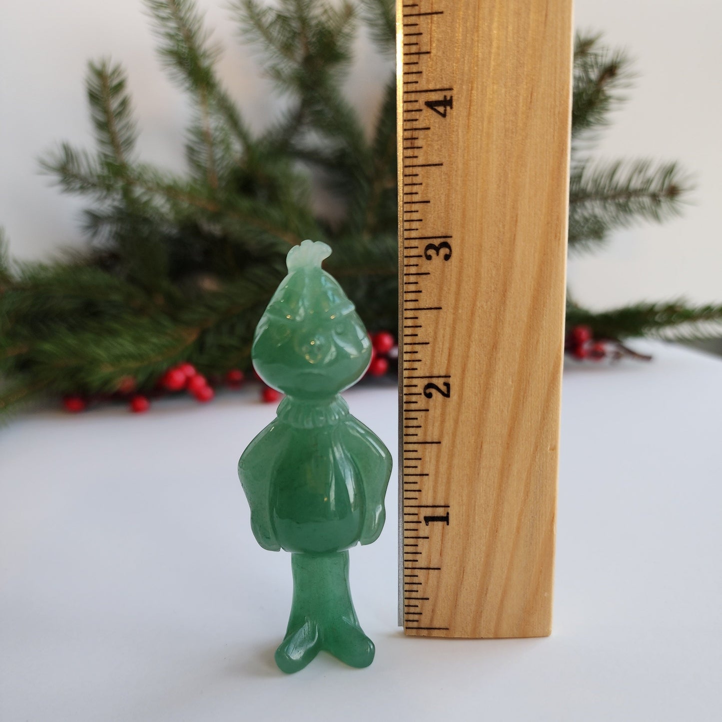 Mean One Crystal Carving | Green Aventurine Holiday Crystal | Christmas TV Character | Christmas Movie Classics | Intuitive Choice