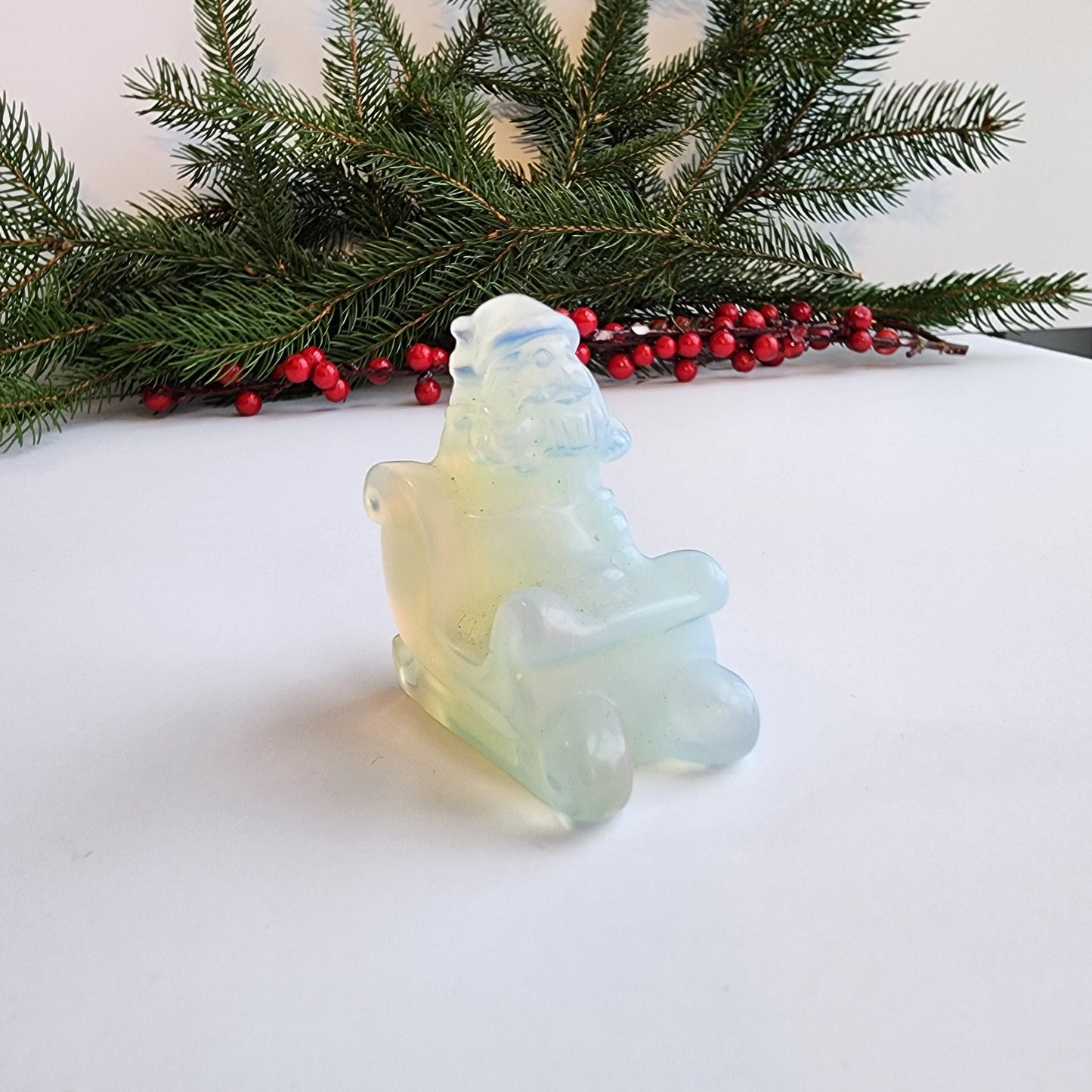 Santa Claus in his Sleigh | Opalite Christmas Crystal | Medium Father Christmas, Kris Kringle, Papa Noel, Babbo Natale | Intuitively Chosen