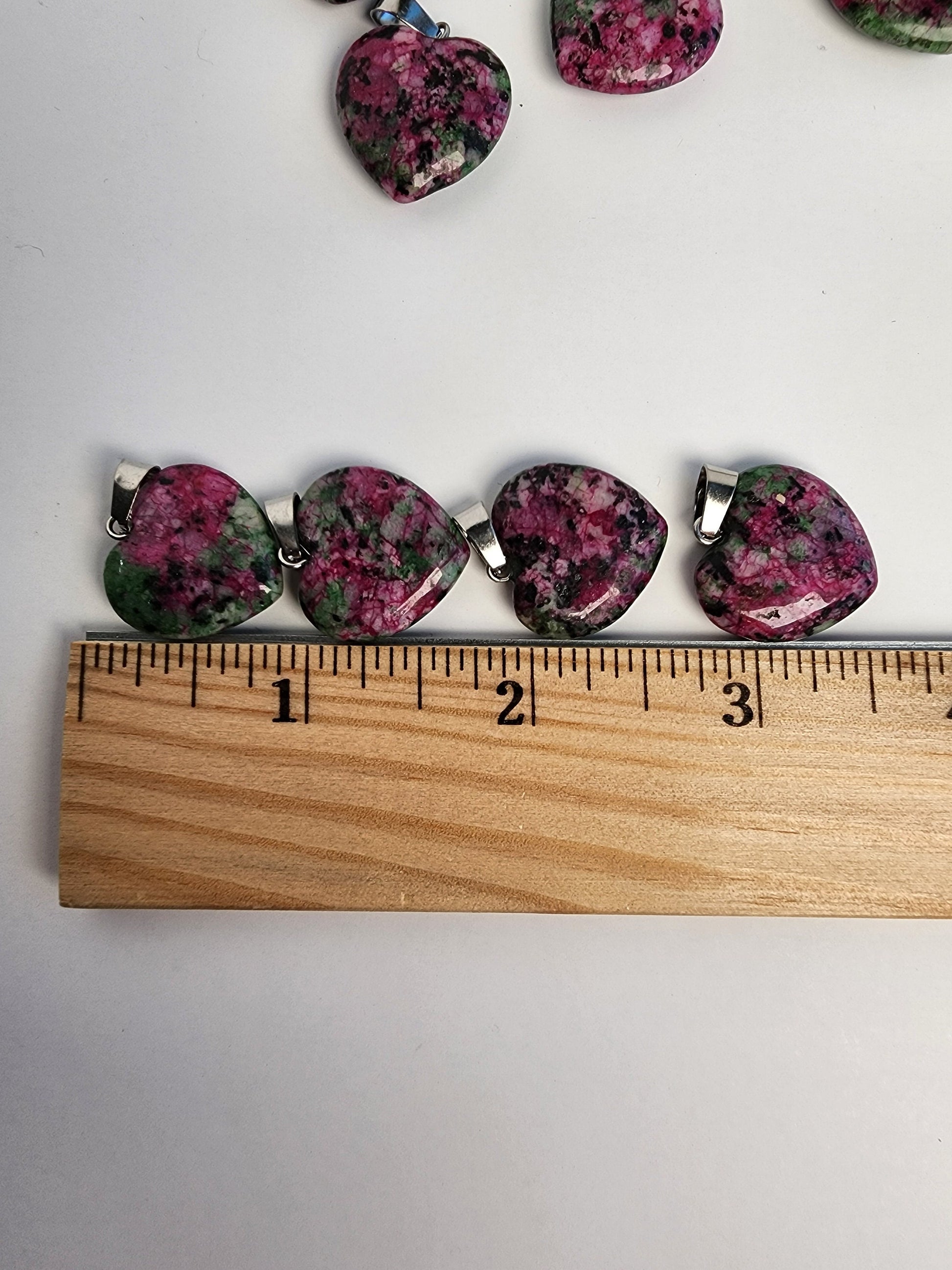 Ruby in Zoisite Heart Pendant