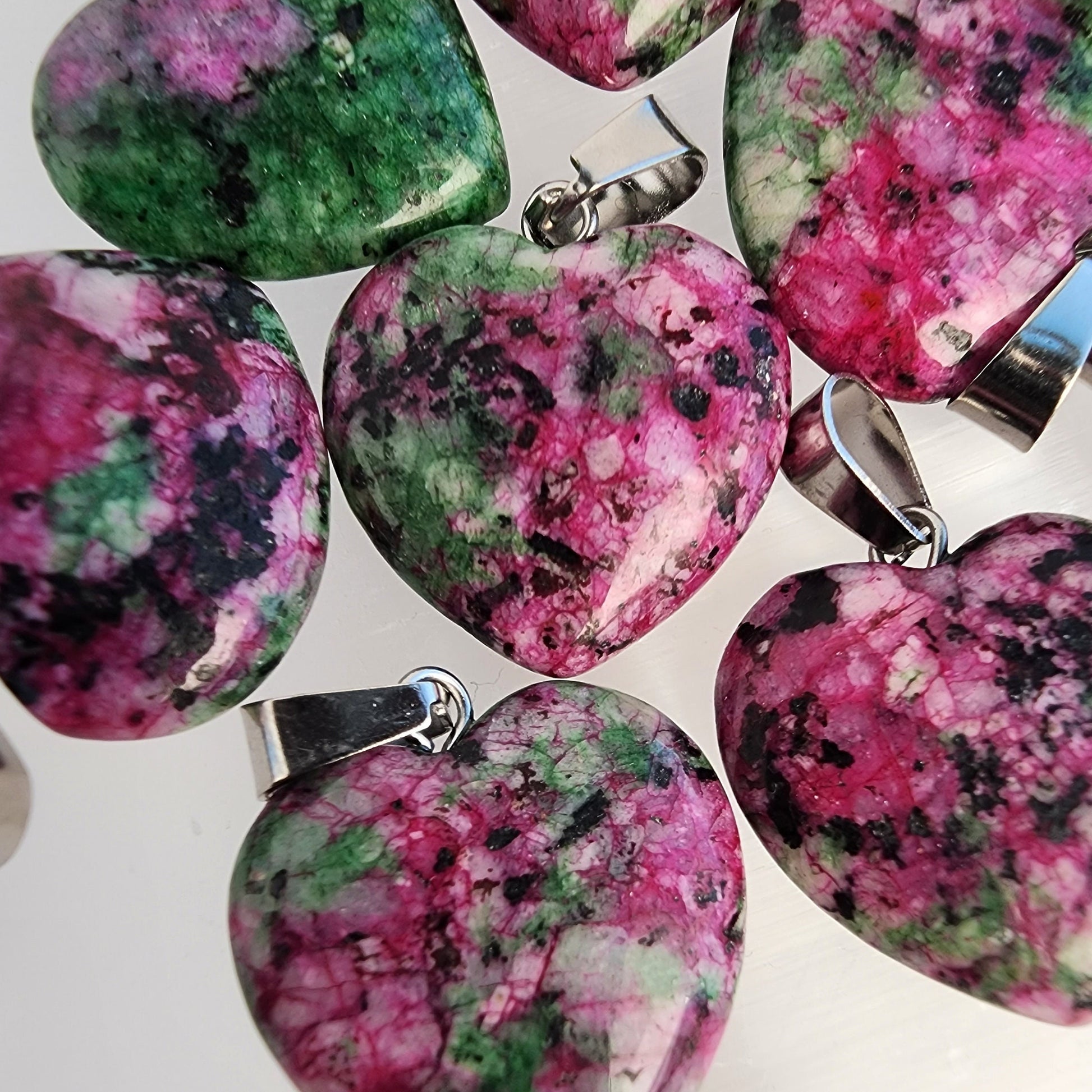 Ruby in Zoisite Heart Pendant