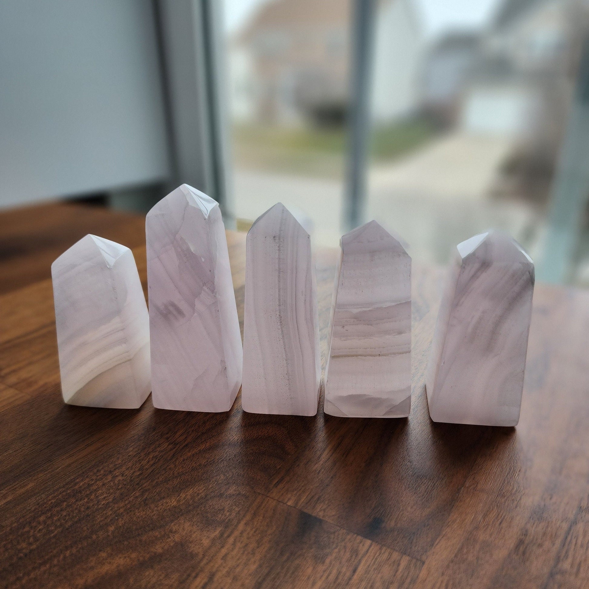 Pink Mangano Calcite Tower Point | Intuitively Chosen