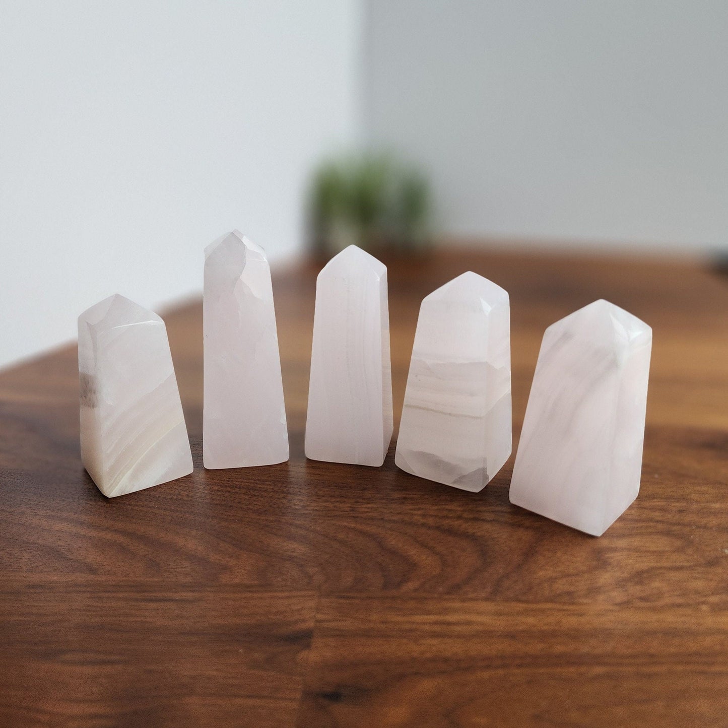 Pink Mangano Calcite Tower Point | Intuitively Chosen